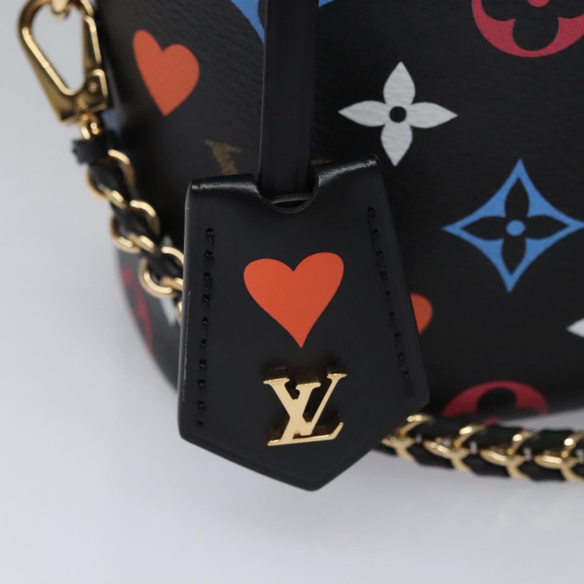 LOUIS VUITTON Monogram Game On Vanity PM Hand Bag Noir M57482 LV Auth 108299SM