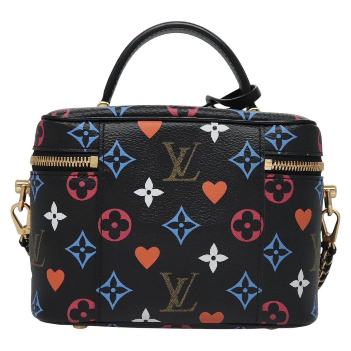 LOUIS VUITTON Monogram Game On Vanity PM Hand Bag Noir M57482 LV Auth 108299SM