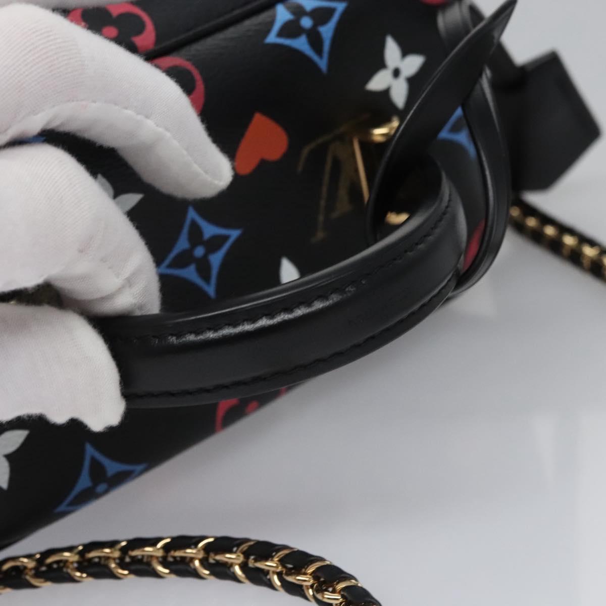 LOUIS VUITTON Monogram Game On Vanity PM Hand Bag Noir M57482 LV Auth 108299SM