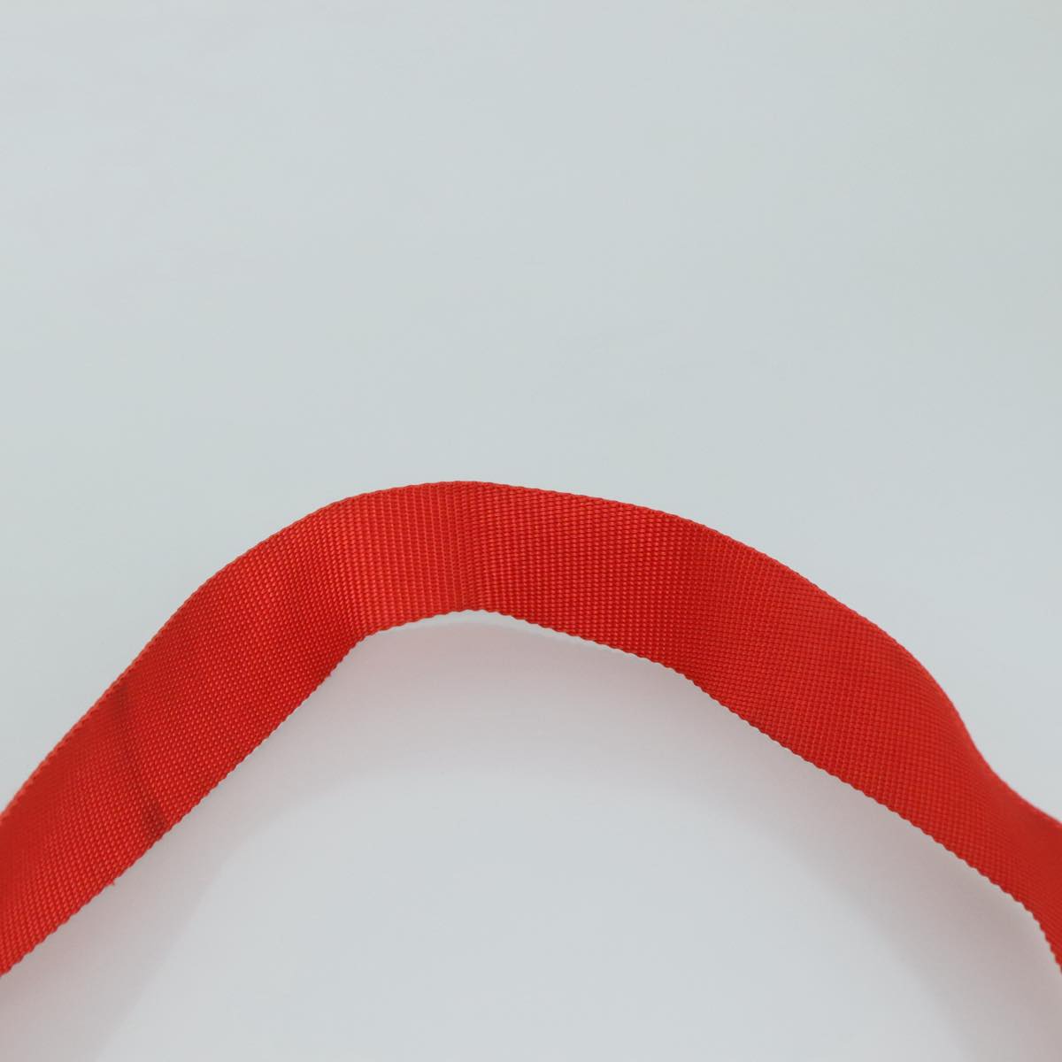 PRADA Shoulder Bag Nylon Orange Silver Auth 108312