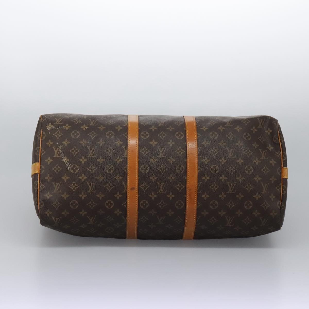 LOUIS VUITTON Monogram Keepall Bandouliere 55 Boston Bag M41414 LV Auth 108318