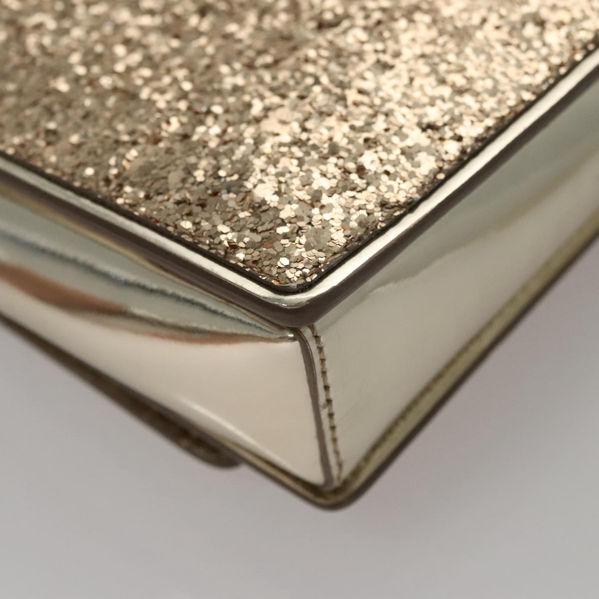 Salvatore Ferragamo Shoulder Bag Sequin 2way Gold Auth 108329