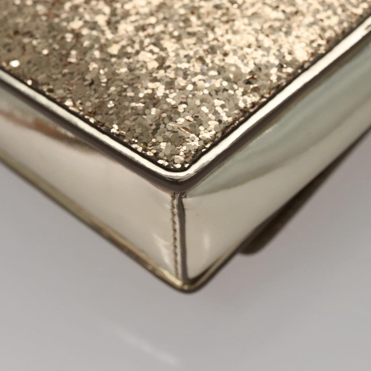 Salvatore Ferragamo Shoulder Bag Sequin 2way Gold Auth 108329