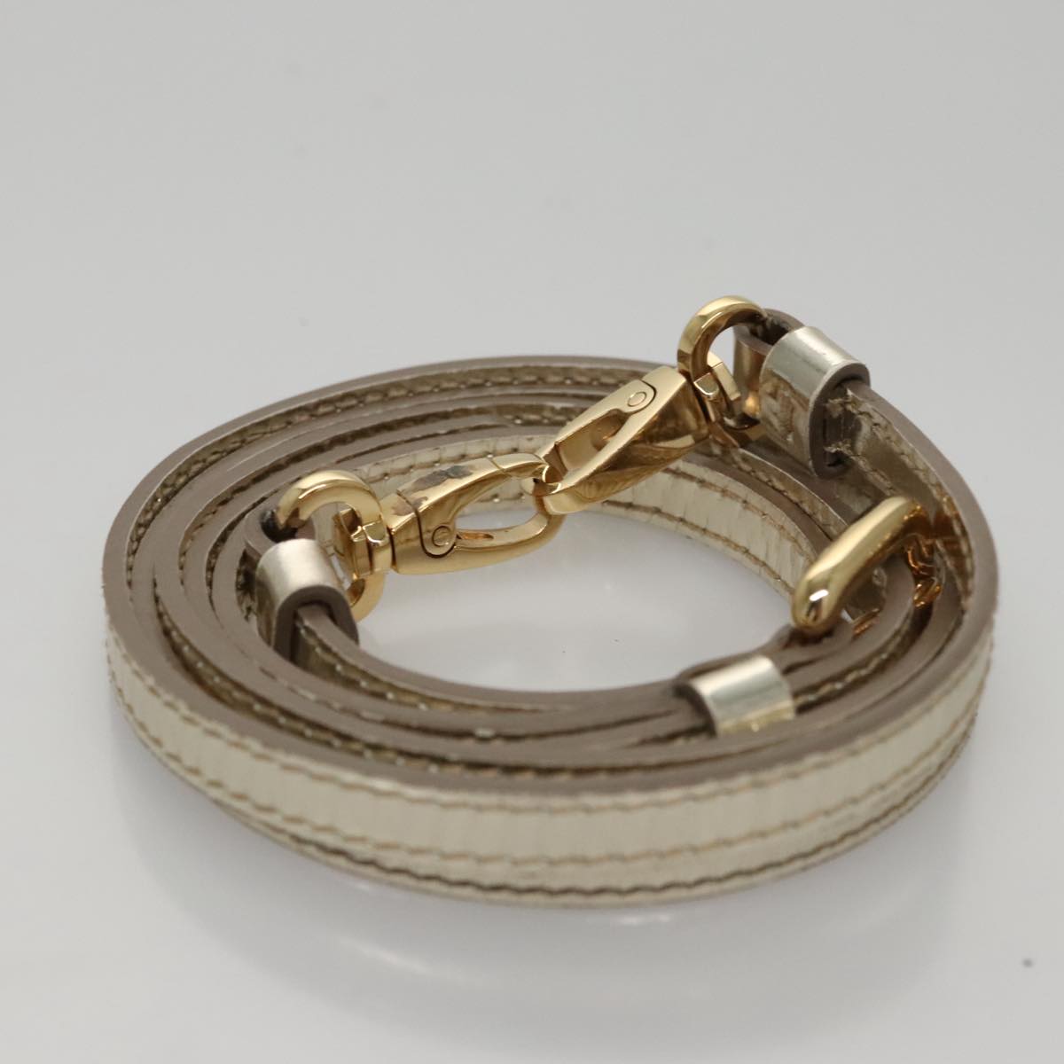 Salvatore Ferragamo Shoulder Bag Sequin 2way Gold Auth 108329