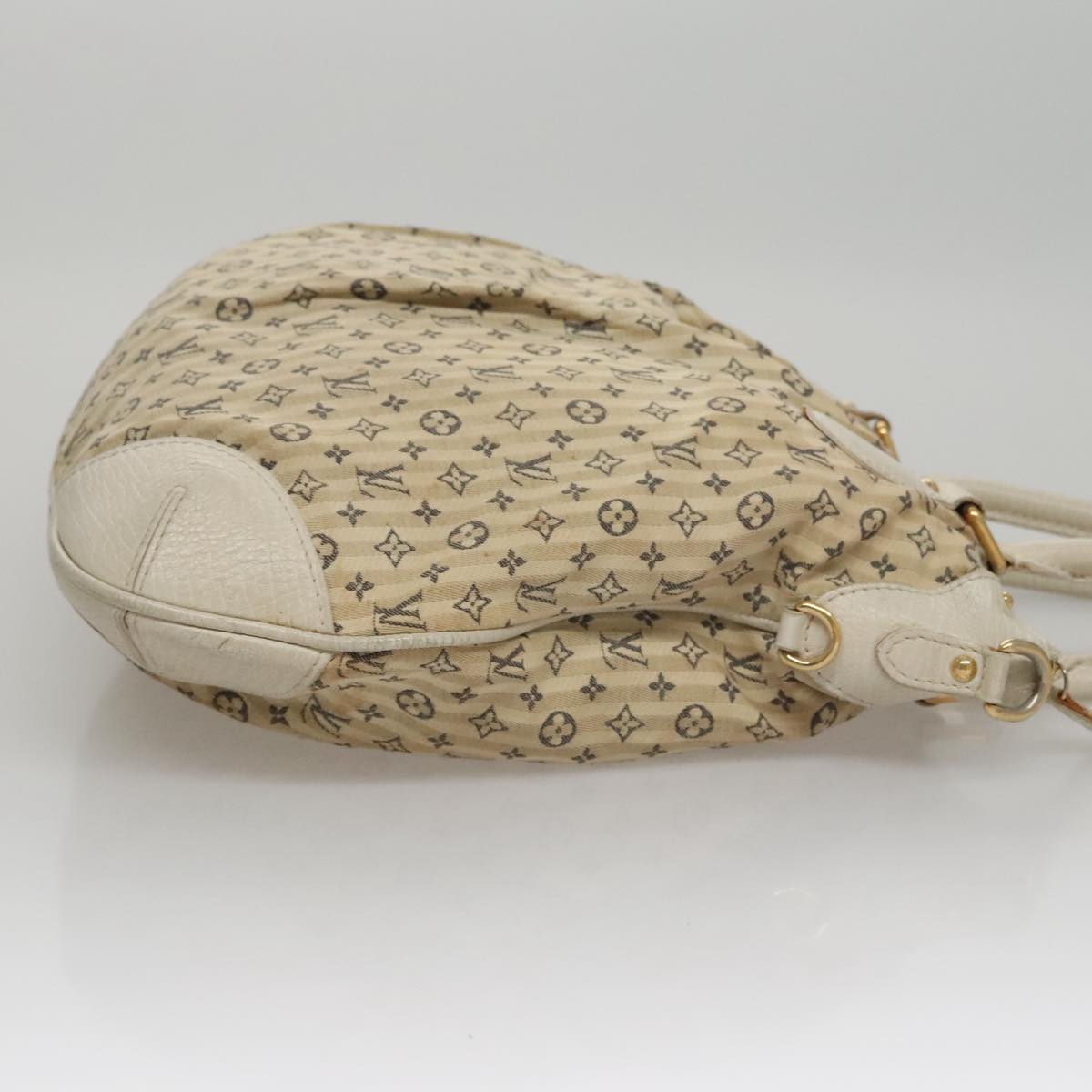 LOUIS VUITTON Monogram Mini Lin Croisette Marina PM Bag Beige M95494 Auth 108405