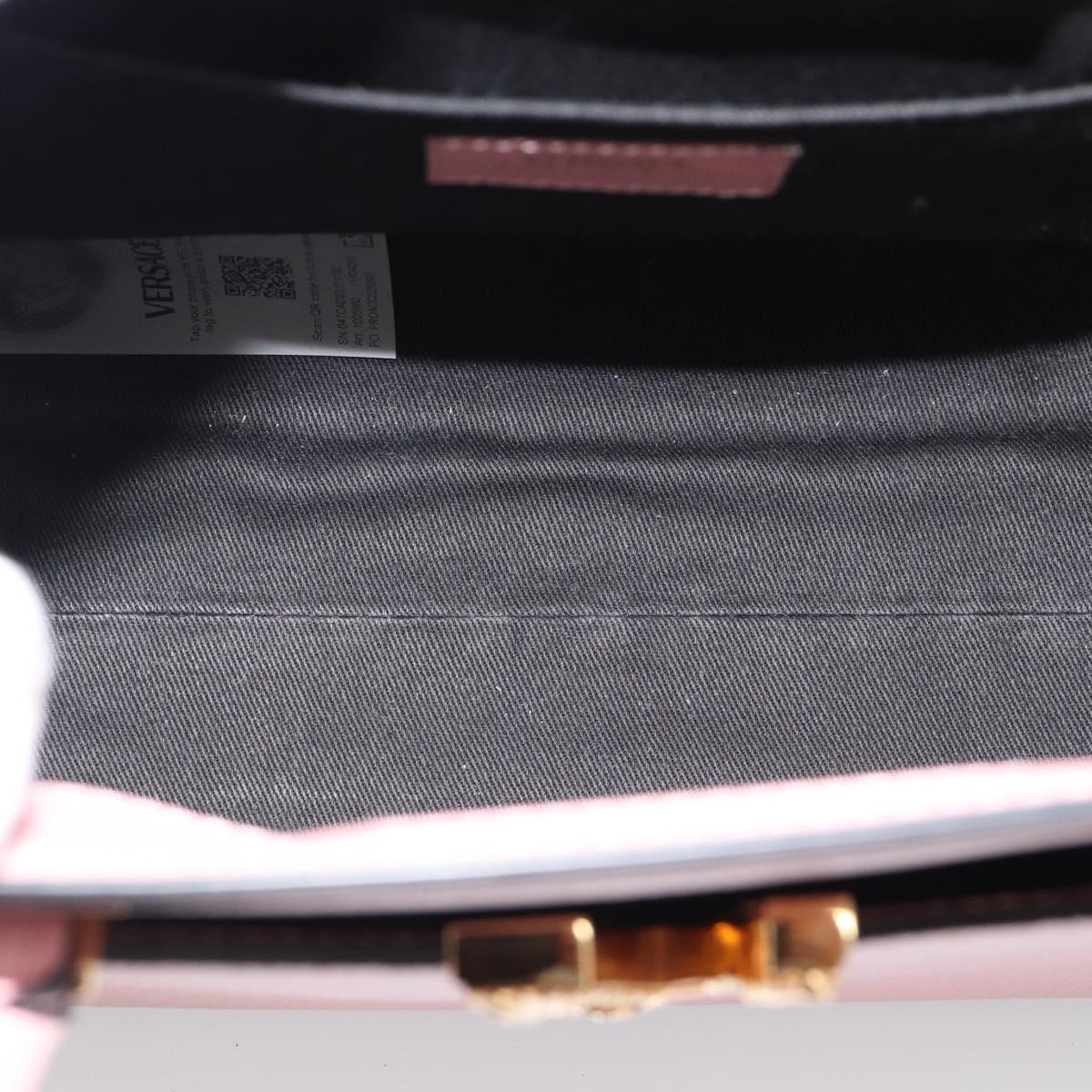 VERSACE Hand Bag Leather 2way Pink Auth 108430