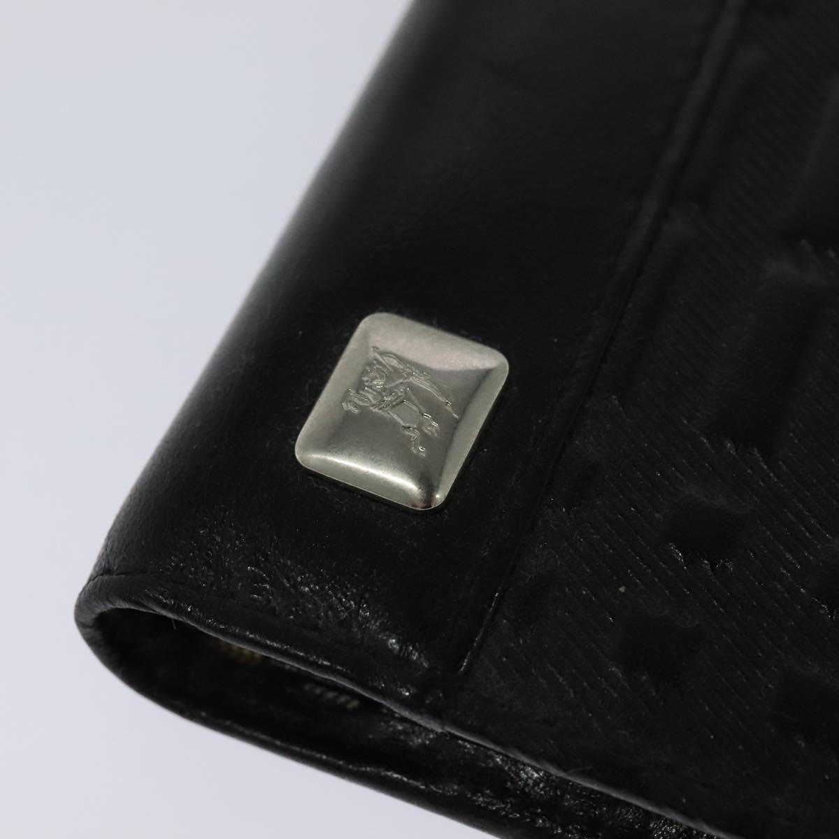 BURBERRY Day Planner Cover Leather Black Auth 108507