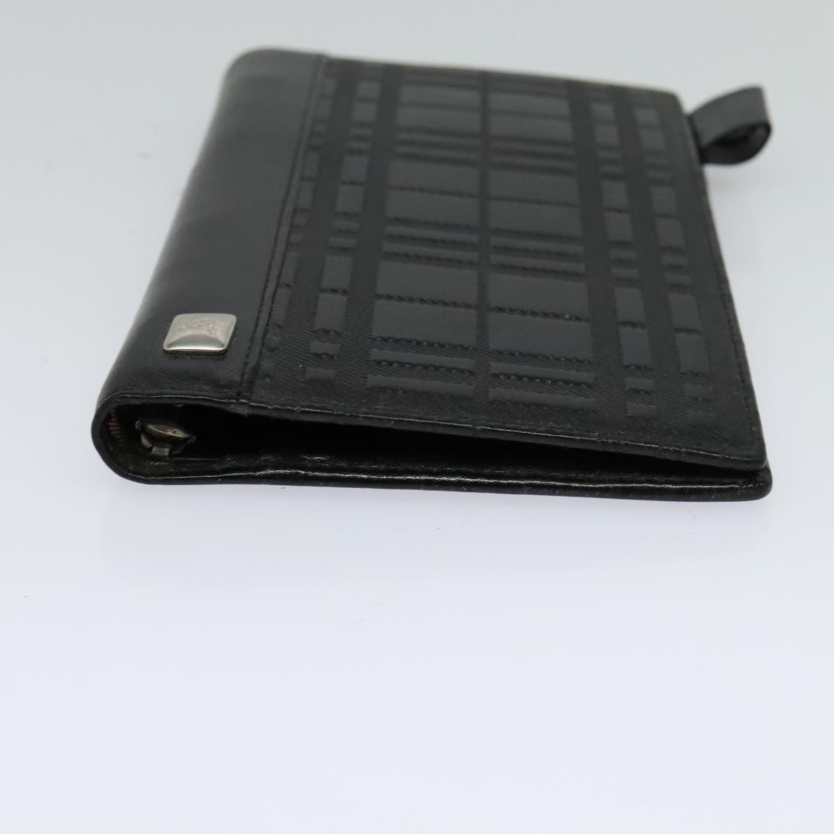 BURBERRY Day Planner Cover Leather Black Auth 108507