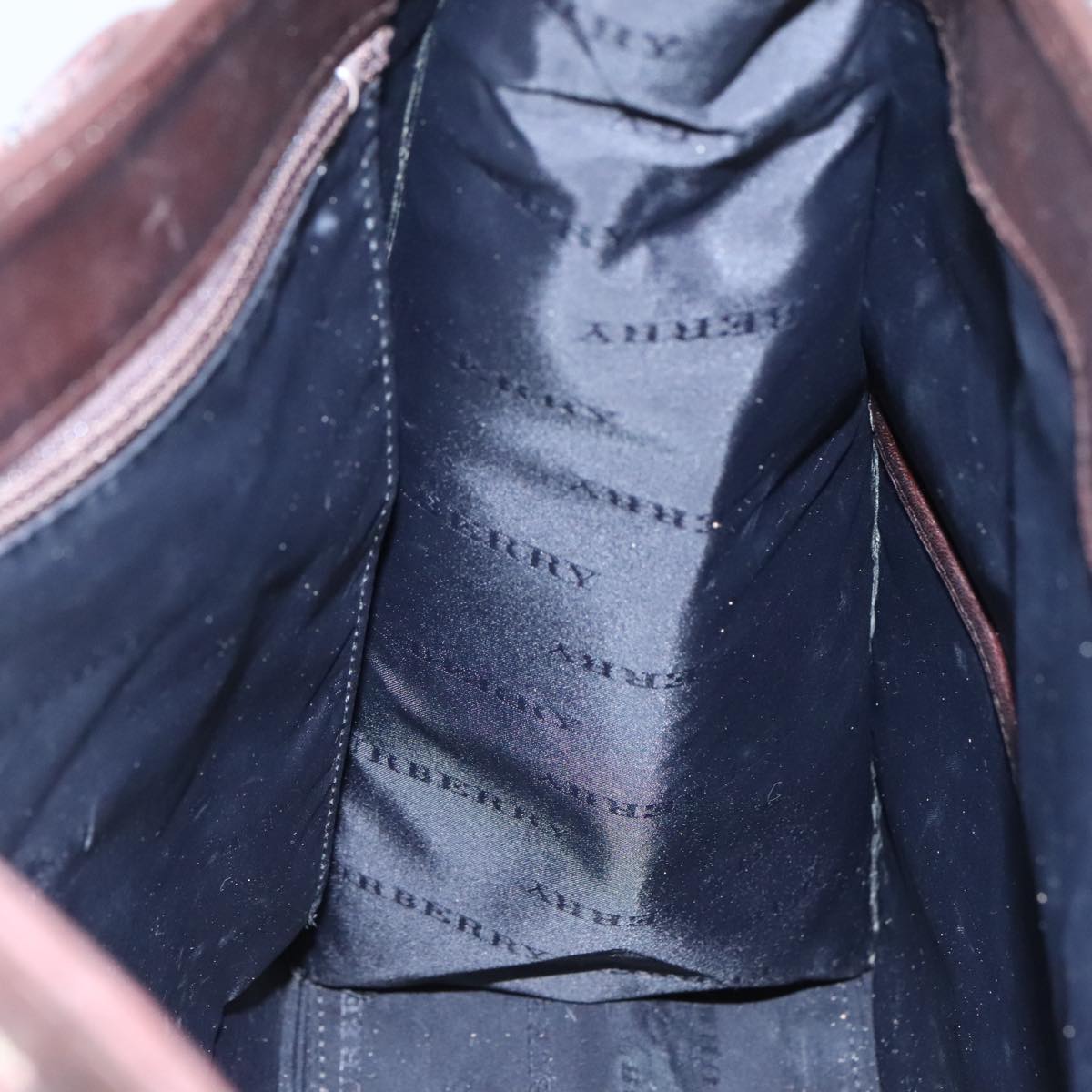 BURBERRY Nova Check Hand Bag Canvas 2way Beige Auth 108520