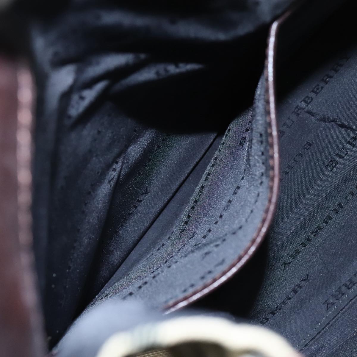 BURBERRY Nova Check Hand Bag Canvas 2way Beige Auth 108520