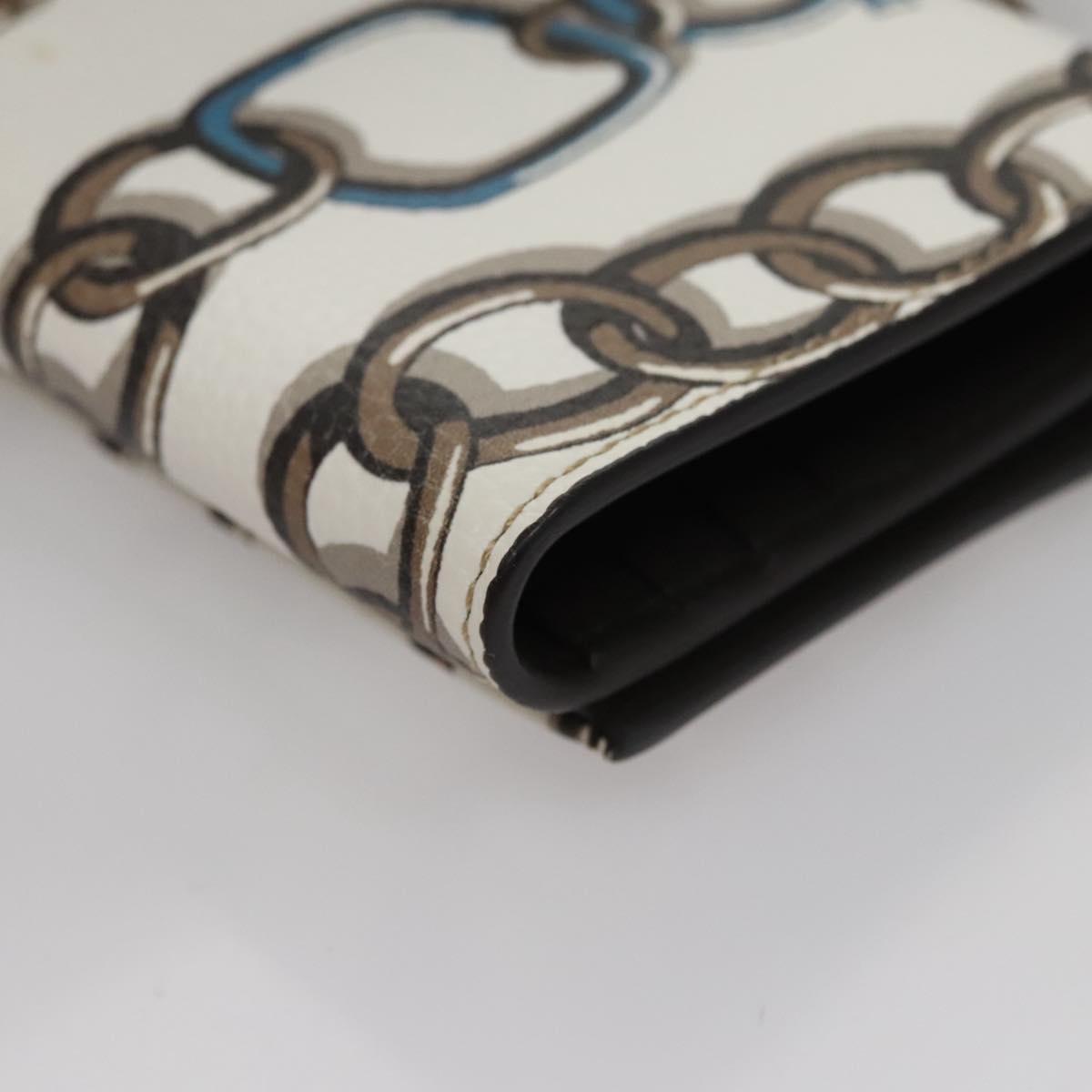 Salvatore Ferragamo Gancini Shoulder Wallet Leather White Auth 108583V