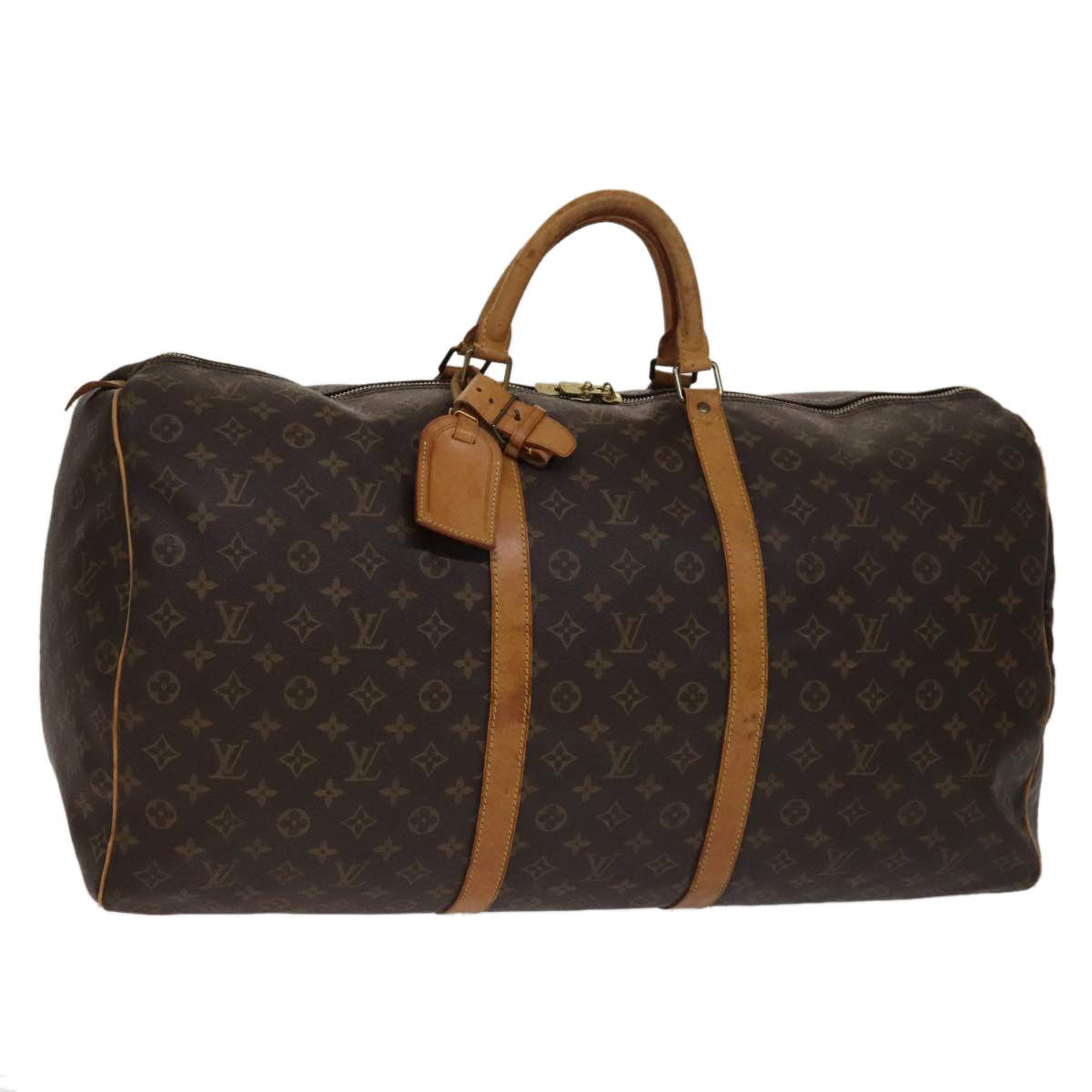 LOUIS VUITTON Monogram Keepall 60 Boston Bag M41422 LV Auth 108604