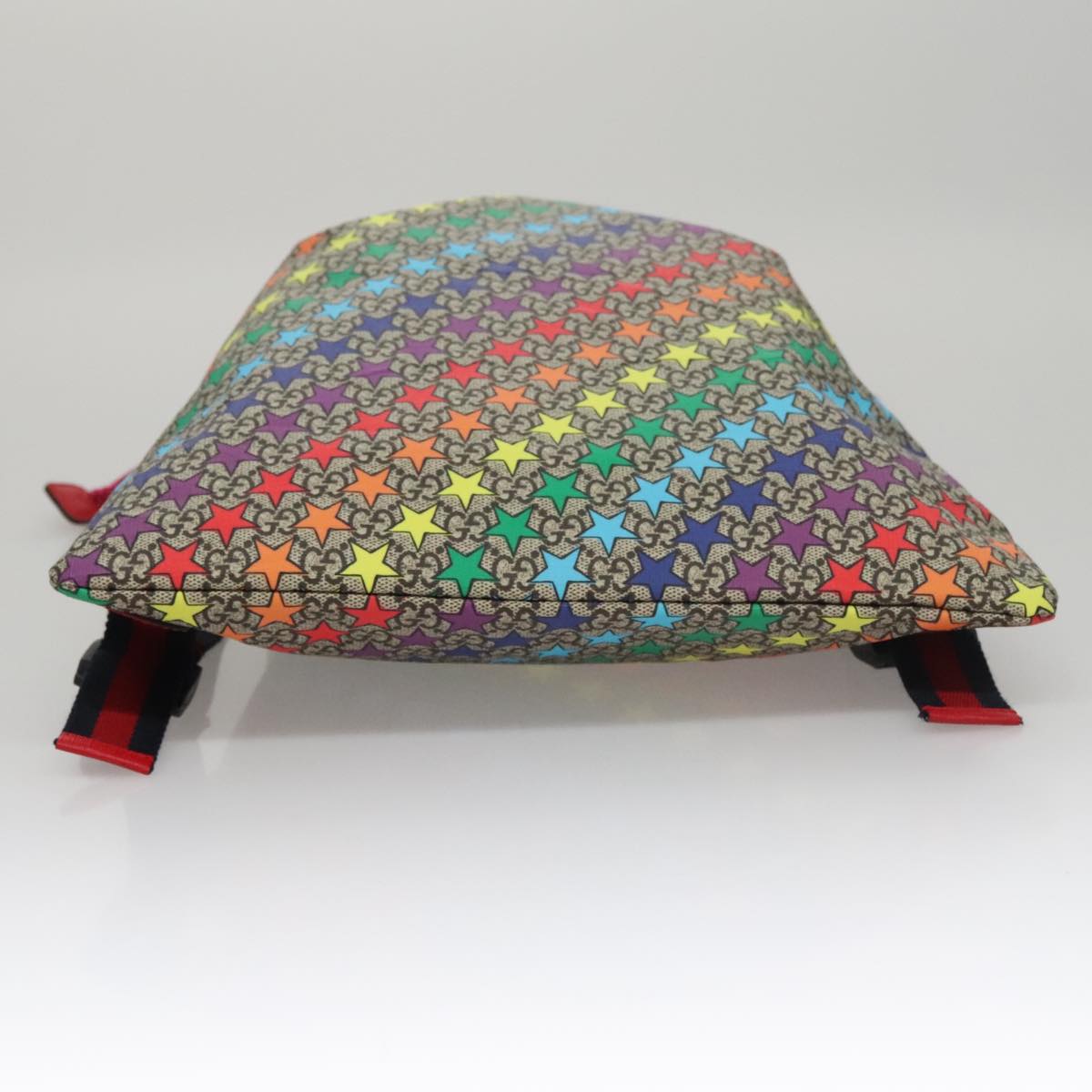 GUCCI GG Supreme Sherry Line Backpack PVC Beige Multicolor 550775 Auth 108606V