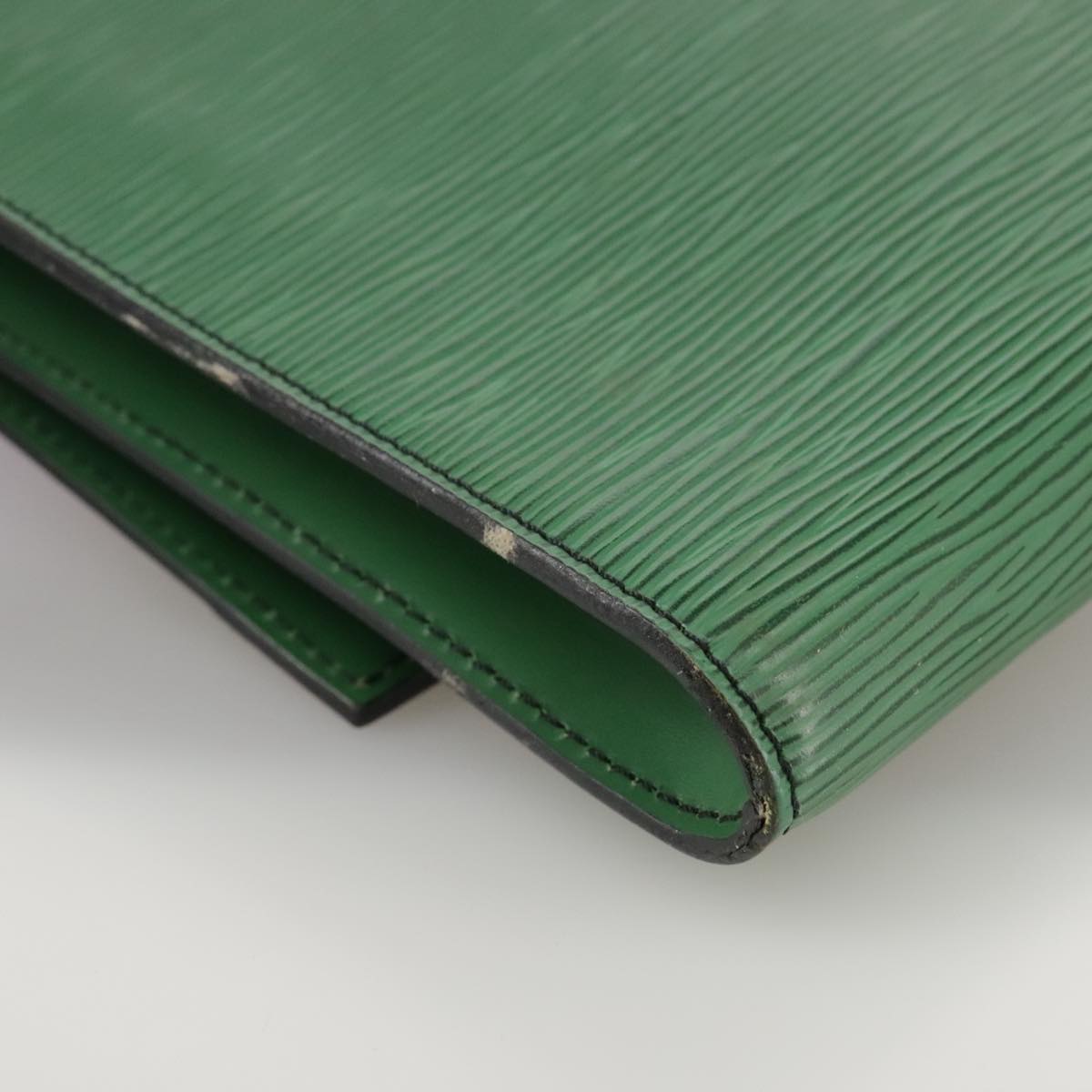 LOUIS VUITTON Epi Document case Clutch Bag Green LV Auth 108636