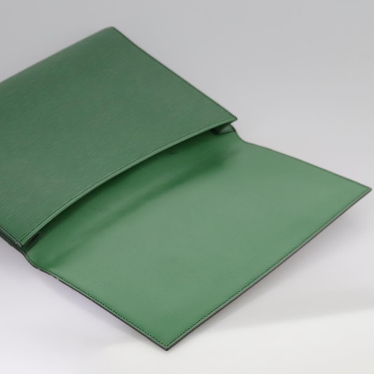 LOUIS VUITTON Epi Document case Clutch Bag Green LV Auth 108636
