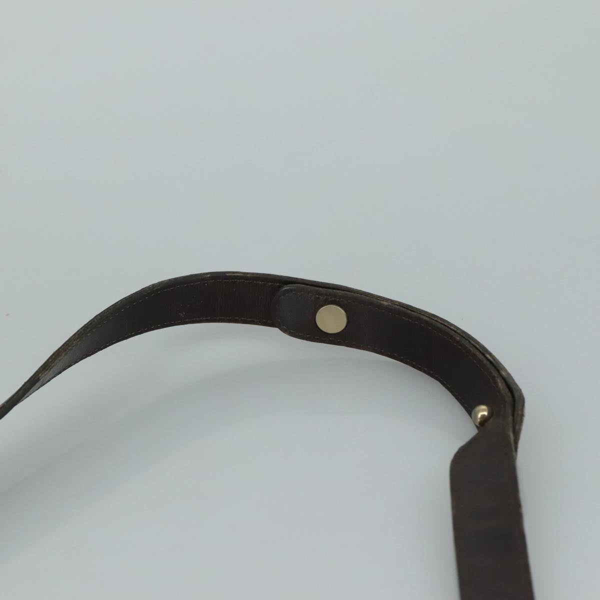 Christian Dior Trotter Canvas Shoulder Bag Brown Auth 108645V