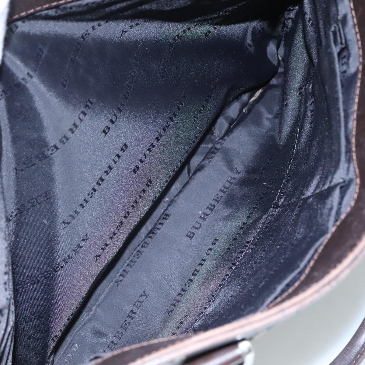 BURBERRY Nova Check Hand Bag Canvas Beige Auth 108646