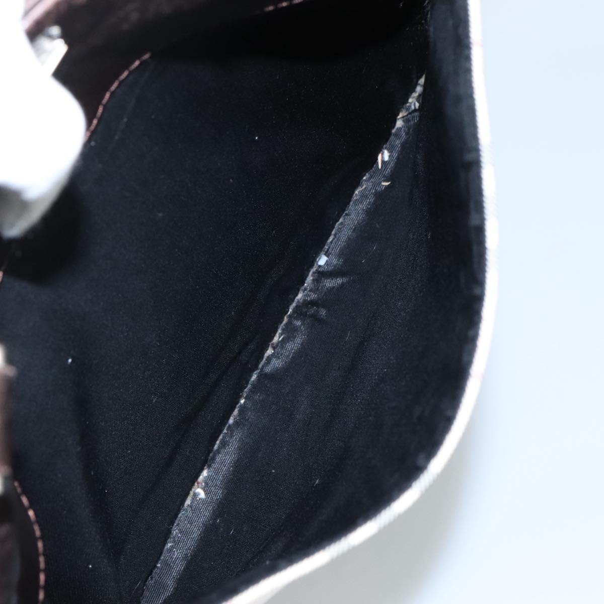 BURBERRY Nova Check Hand Bag Canvas Beige Auth 108646