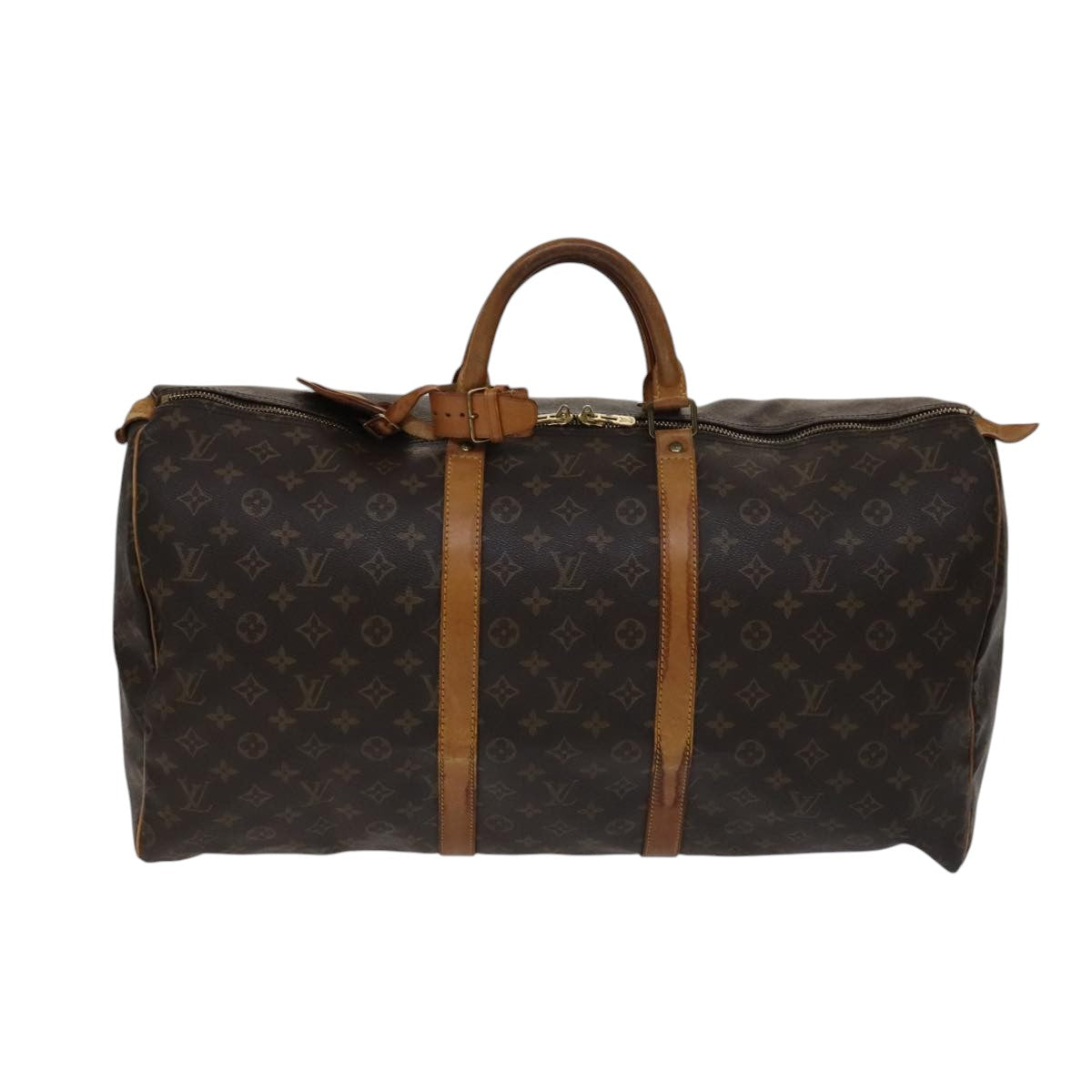 LOUIS VUITTON Monogram Keepall 55 Boston Bag M41424 LV Auth 108703