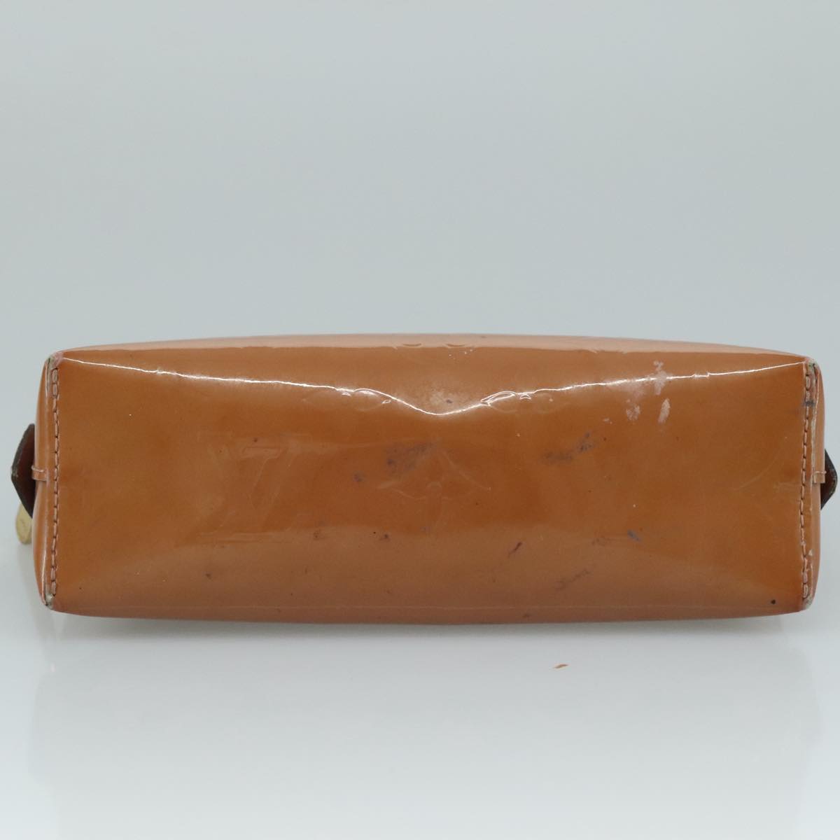 LOUIS VUITTON Monogram Vernis Pochette Pouch Rose Velours M90008 LV Auth 108720