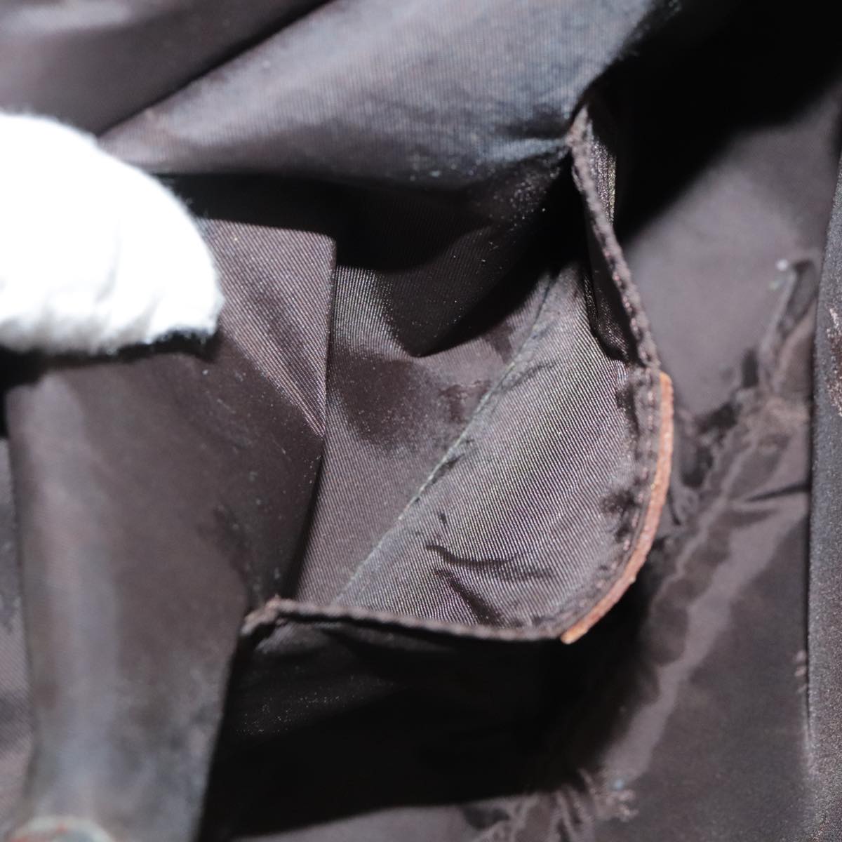 BURBERRY Nova Check Shoulder Bag Canvas Beige Auth 108751