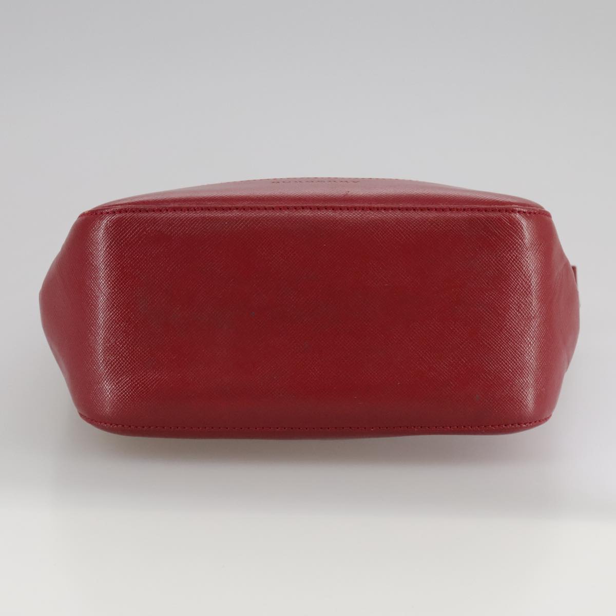 BURBERRY Nova Check Hand Bag Canvas Beige Red Auth 108752