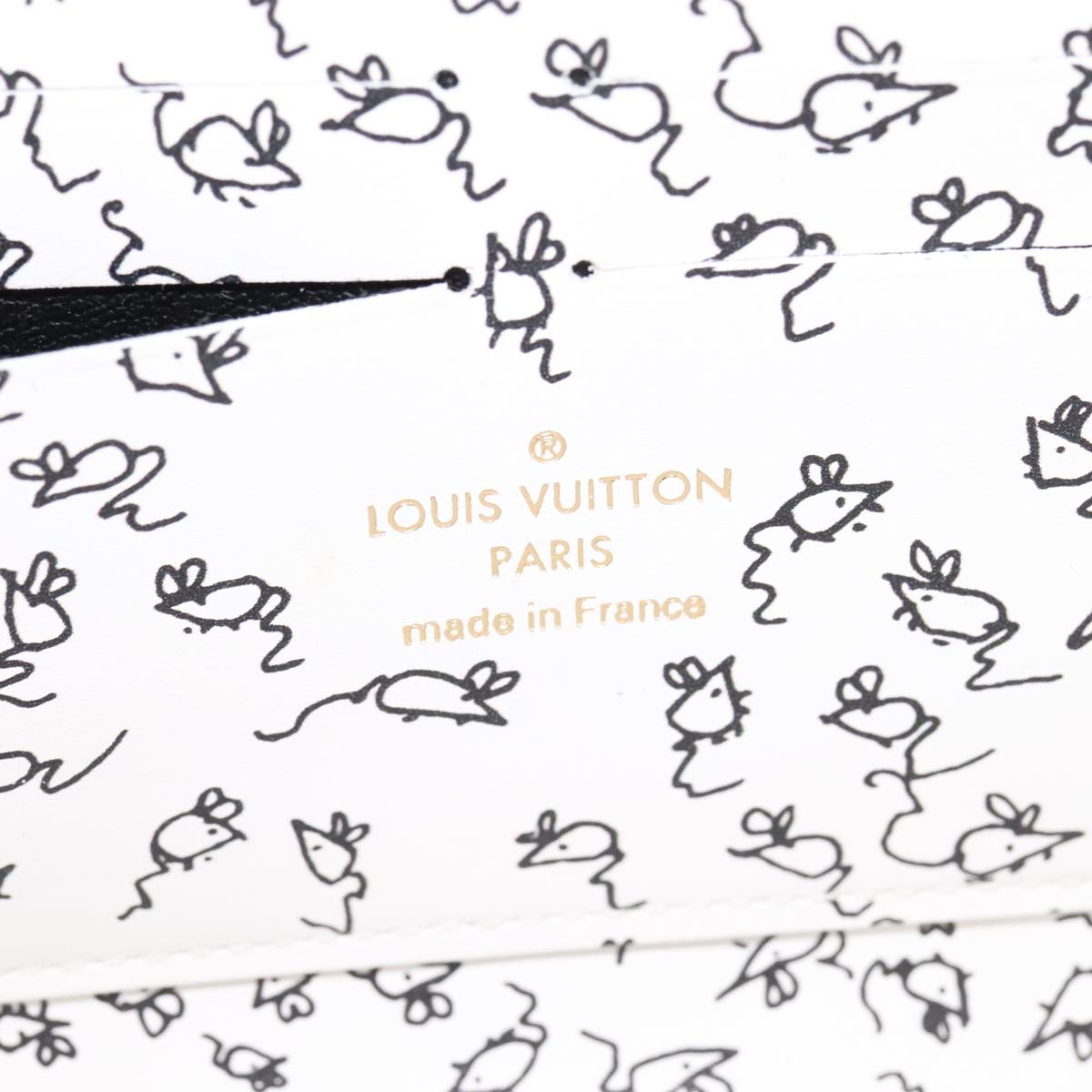 LOUIS VUITTON Monogram Catgram Portefeuille Chain Wallet Black M63888 108905S