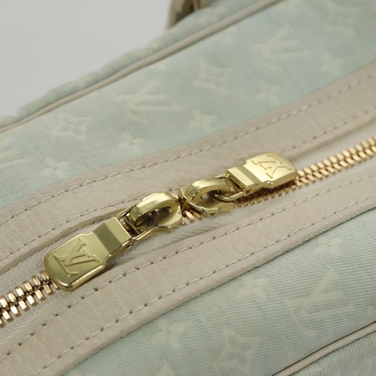 LOUIS VUITTON Monogram Mini Lin Sac Arange Mothers Bag Blue M95256 Auth 108921