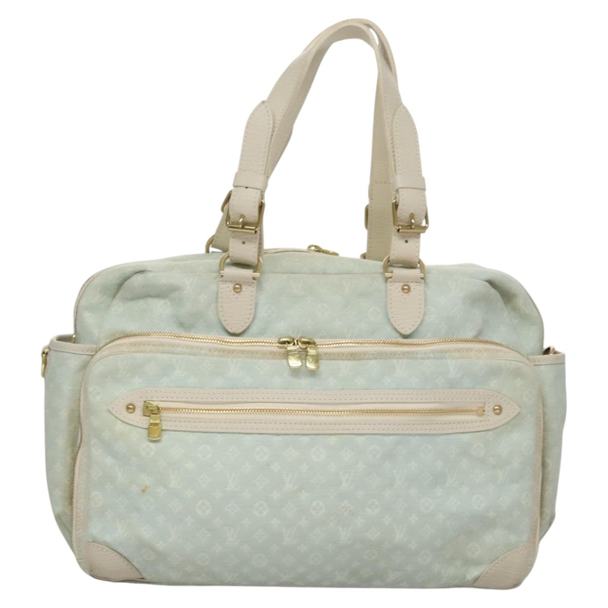 LOUIS VUITTON Monogram Mini Lin Sac Arange Mothers Bag Blue M95256 Auth 108921