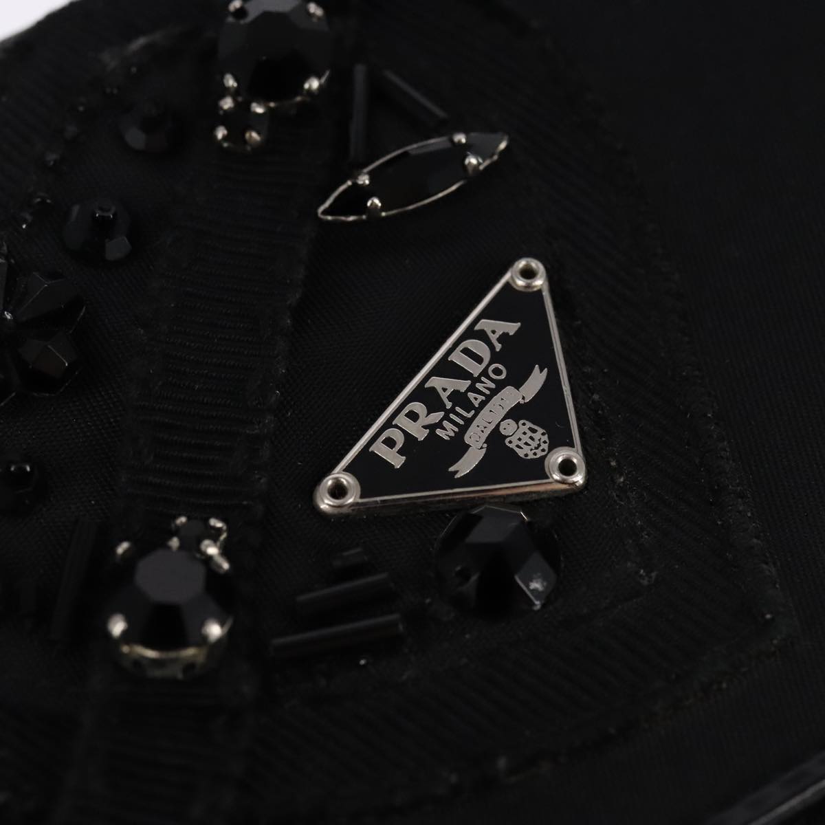 PRADA Wallet Nylon Black Auth 108925