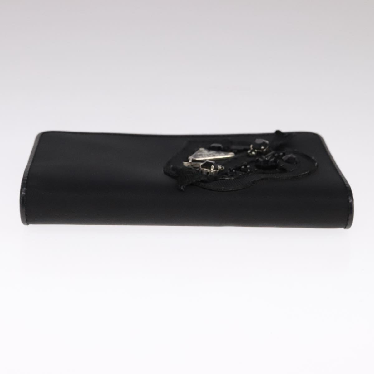 PRADA Wallet Nylon Black Auth 108925
