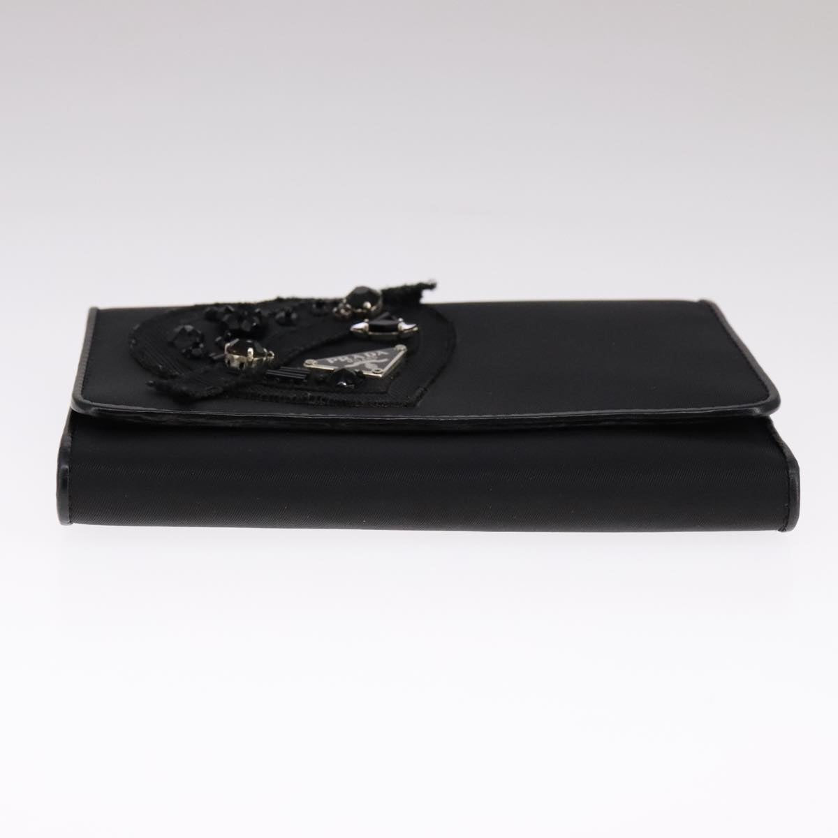 PRADA Wallet Nylon Black Auth 108925