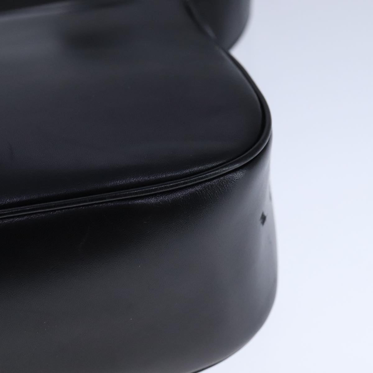 Salvatore Ferragamo Vala Shoulder Bag Leather Black Gold Auth 109105