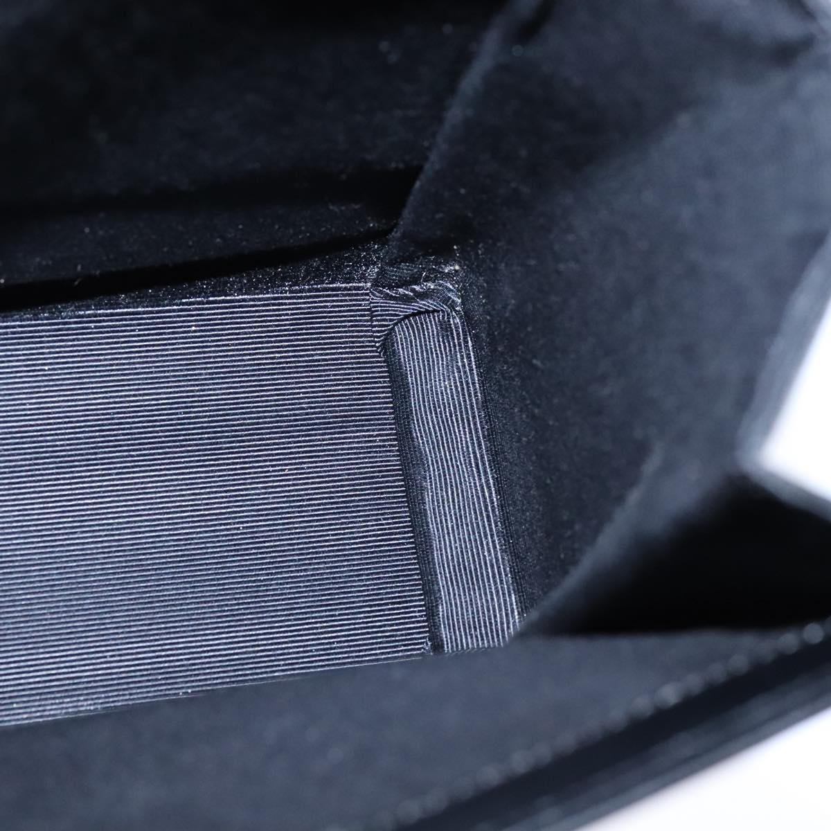 GIVENCHY Hand Bag Leather Black Gold Auth 109282