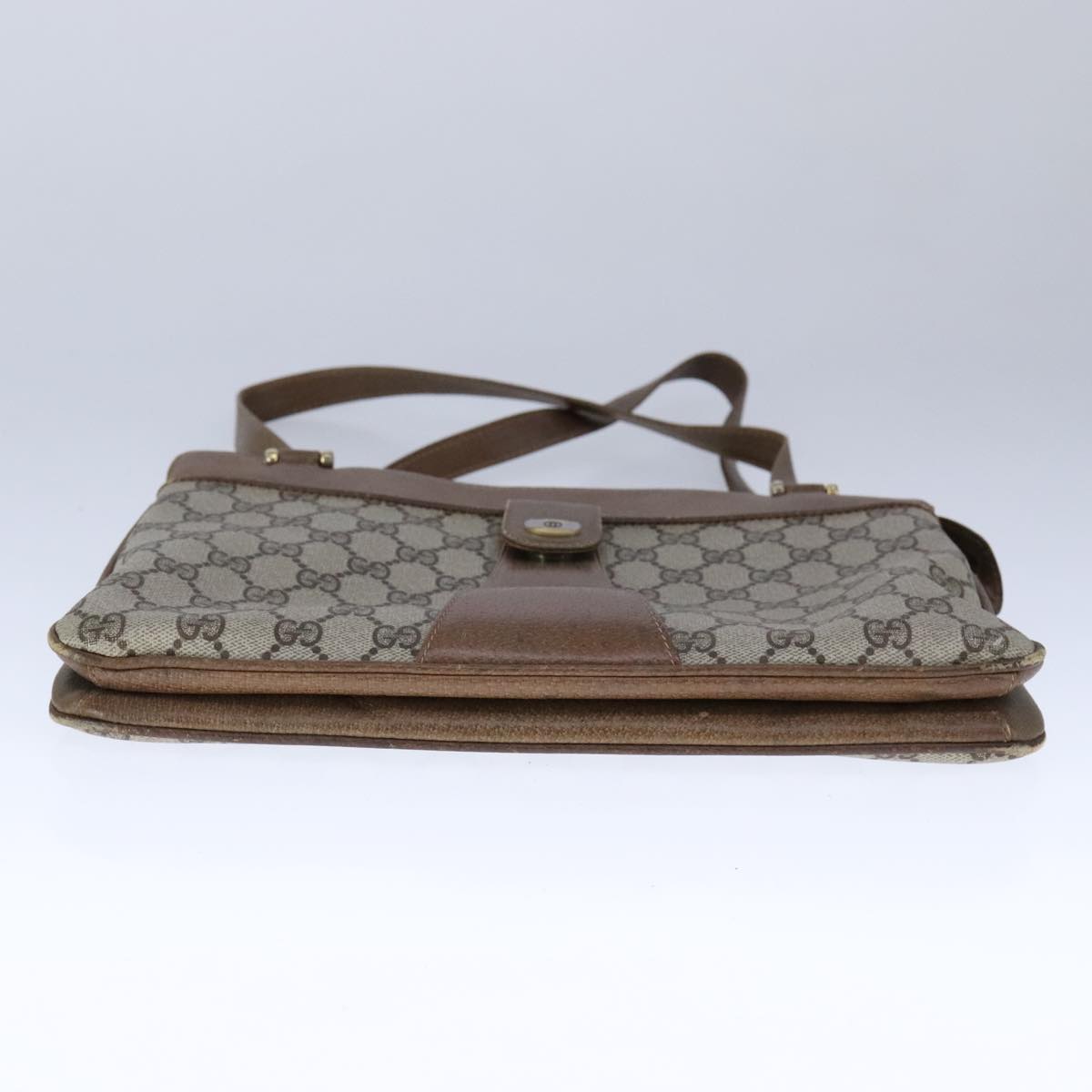 GUCCI GG Supreme Hand Bag PVC Leather Beige 10 02 021 Auth 109381