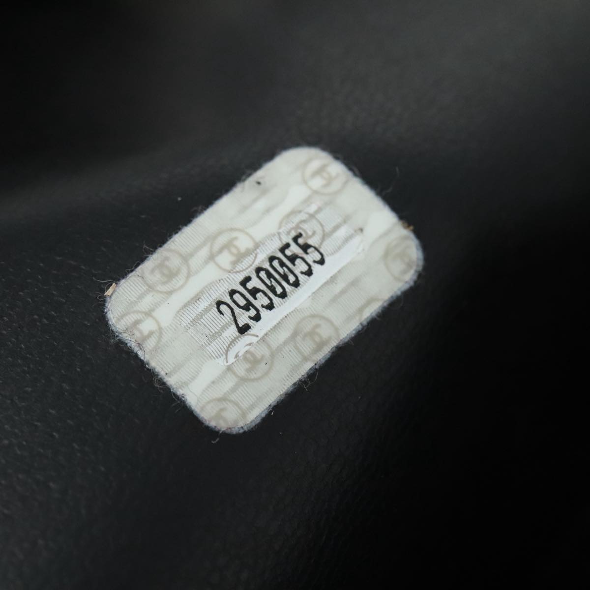 CHANEL COCO Mark Chain Shoulder Bag Lamb Skin Black Gold CC Auth 109490