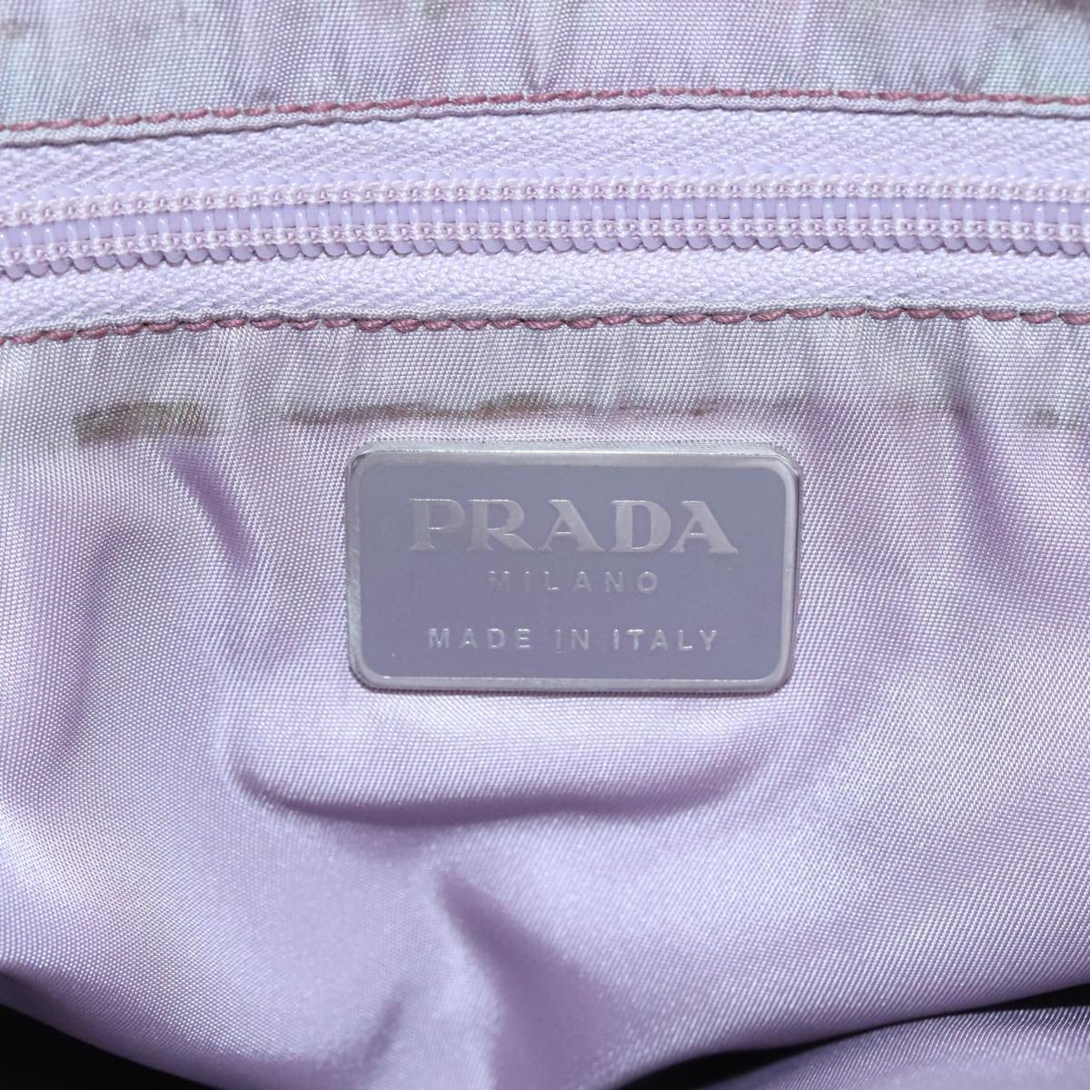 PRADA Hand Bag Nylon Purple Auth 109638