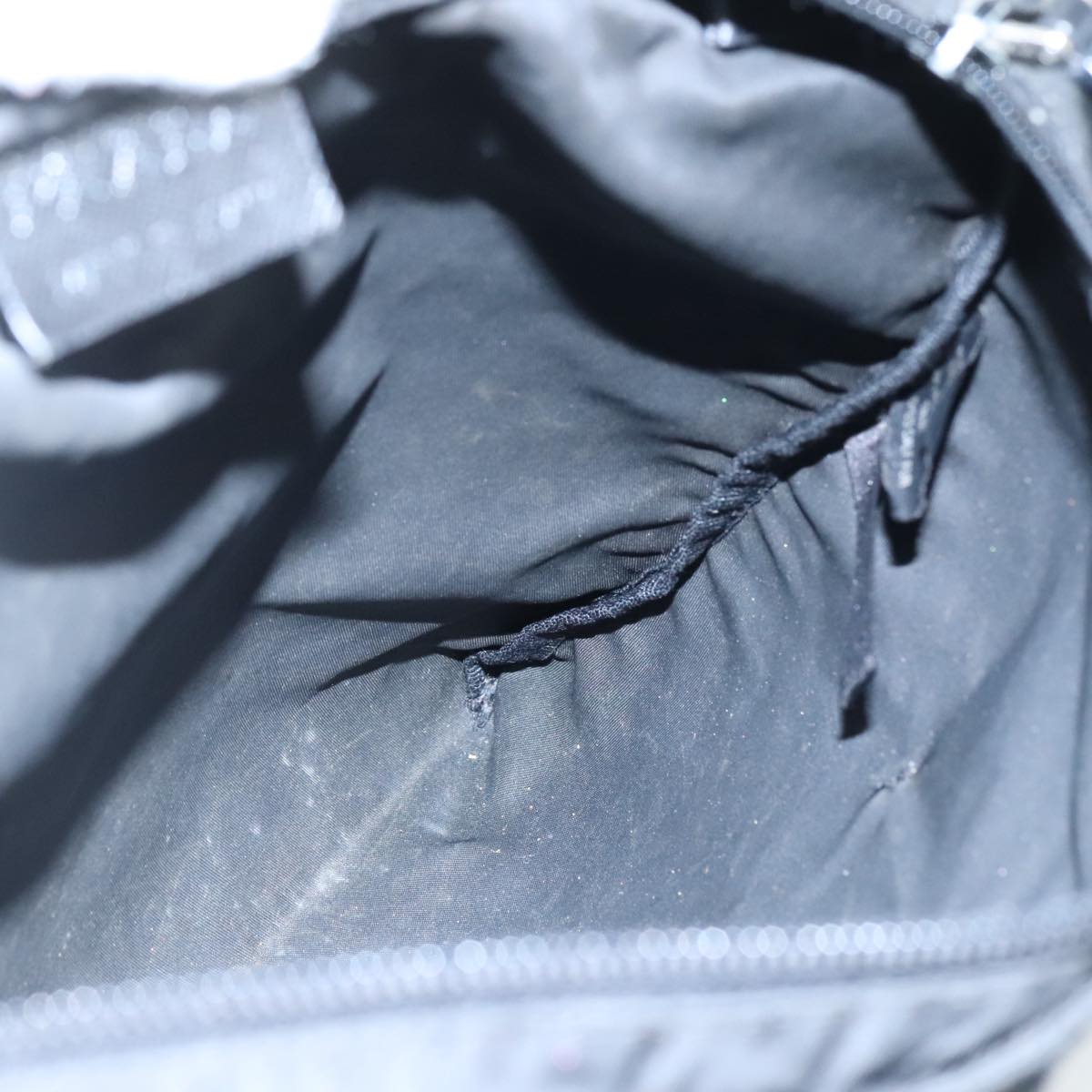 PRADA Shoulder Bag Nylon Black Auth 109665