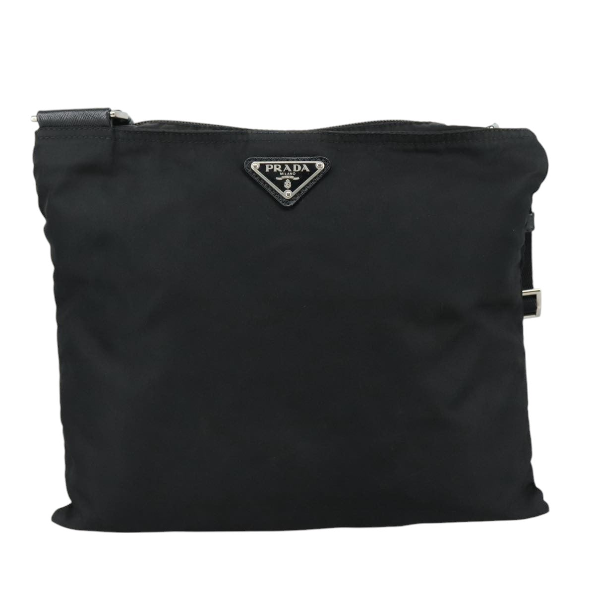 PRADA Shoulder Bag Nylon Black Auth 109665
