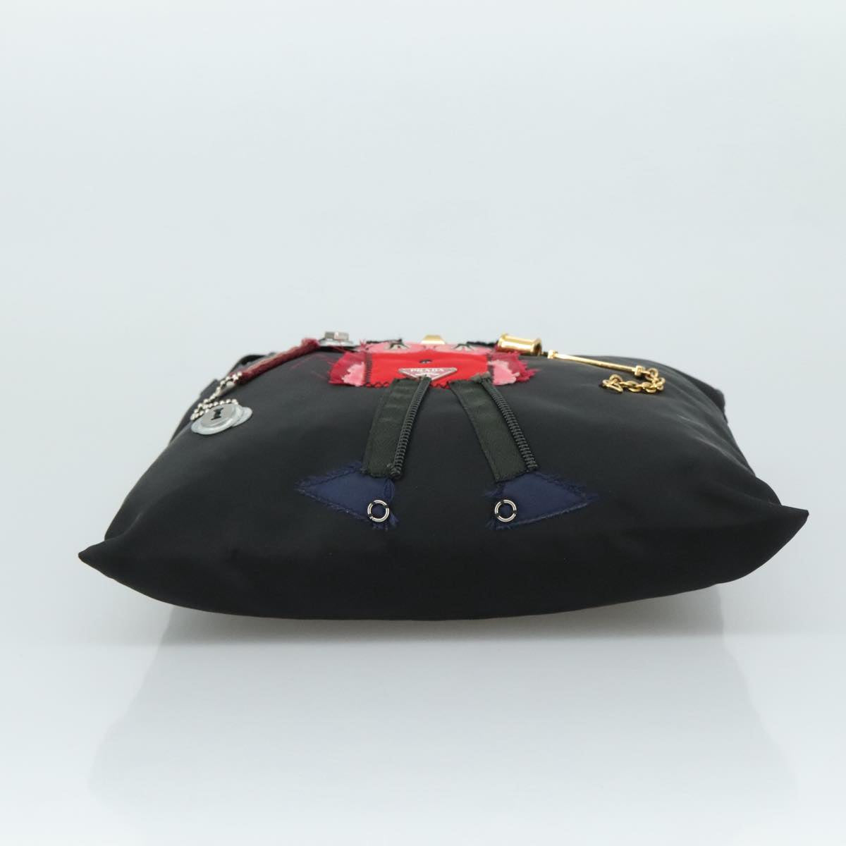 PRADA Shoulder Bag Nylon Black Auth 109665