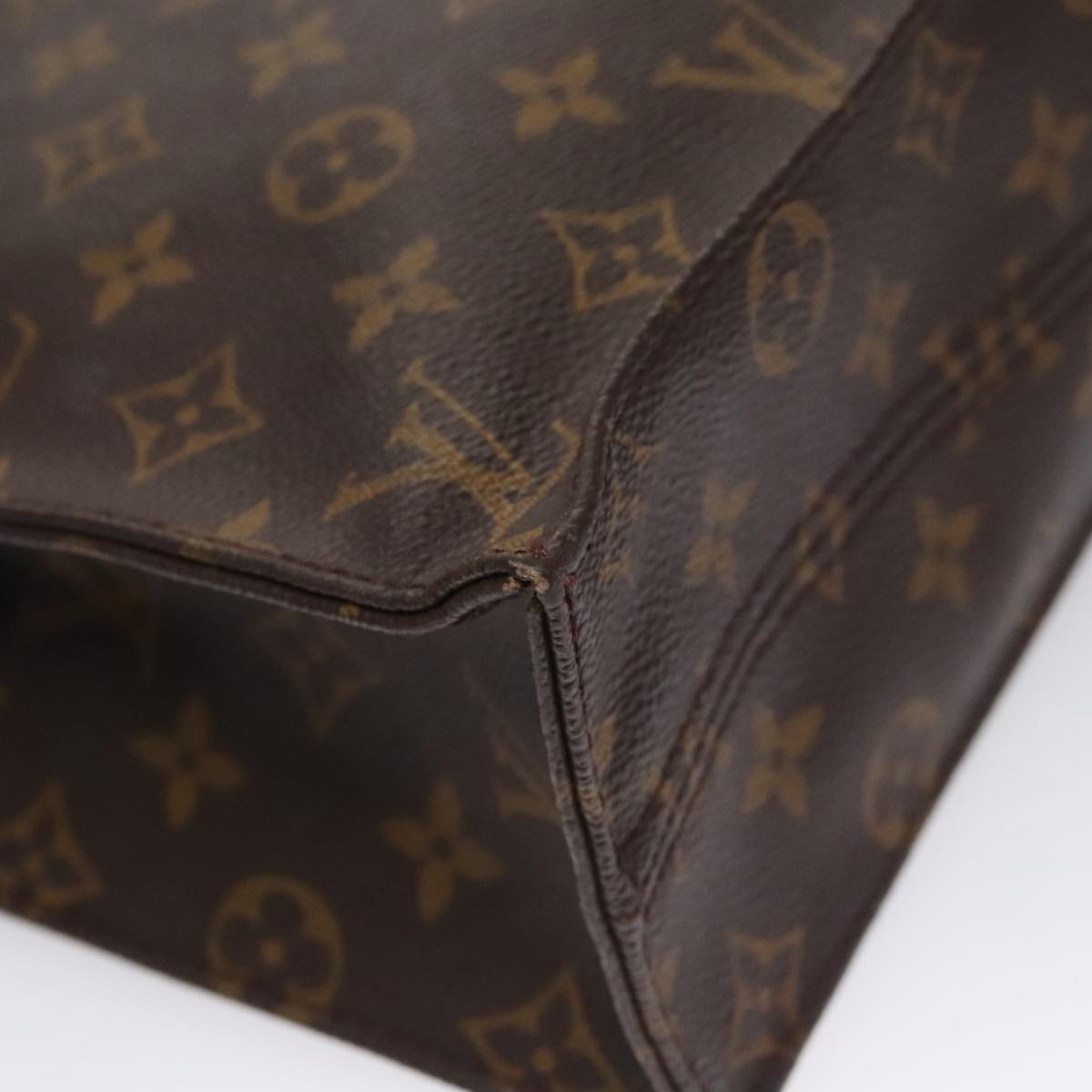 LOUIS VUITTON Monogram Sac Plat Hand Bag M51140 LV Auth 109668