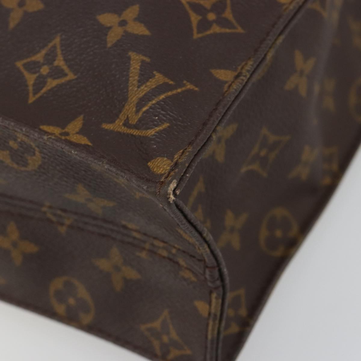 LOUIS VUITTON Monogram Sac Plat Hand Bag M51140 LV Auth 109668