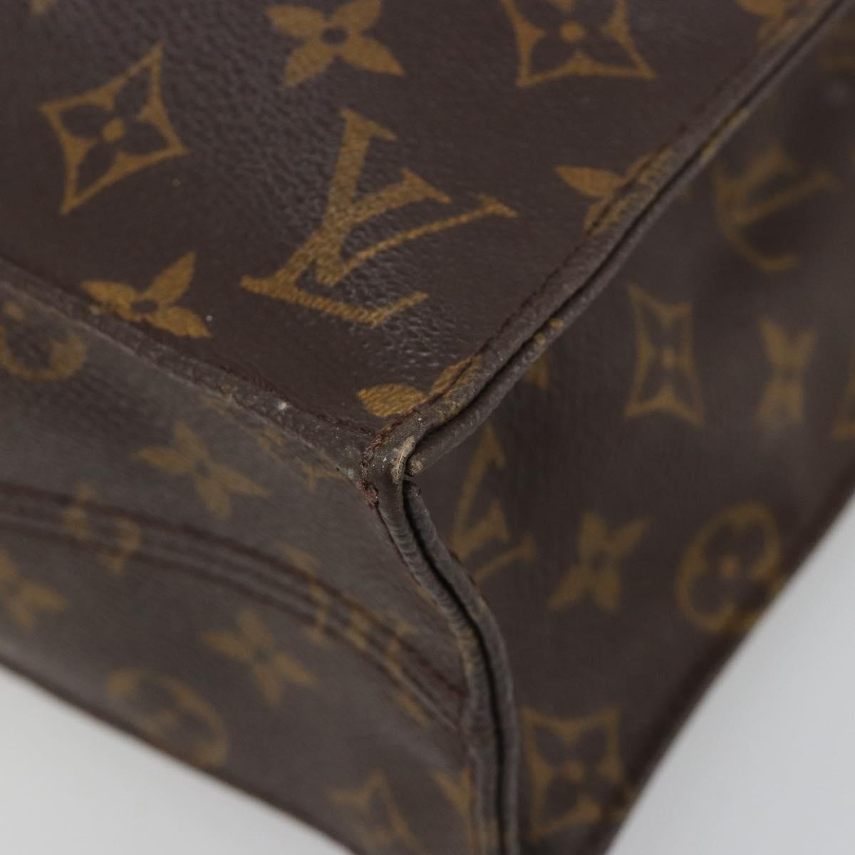 LOUIS VUITTON Monogram Sac Plat Hand Bag M51140 LV Auth 109668