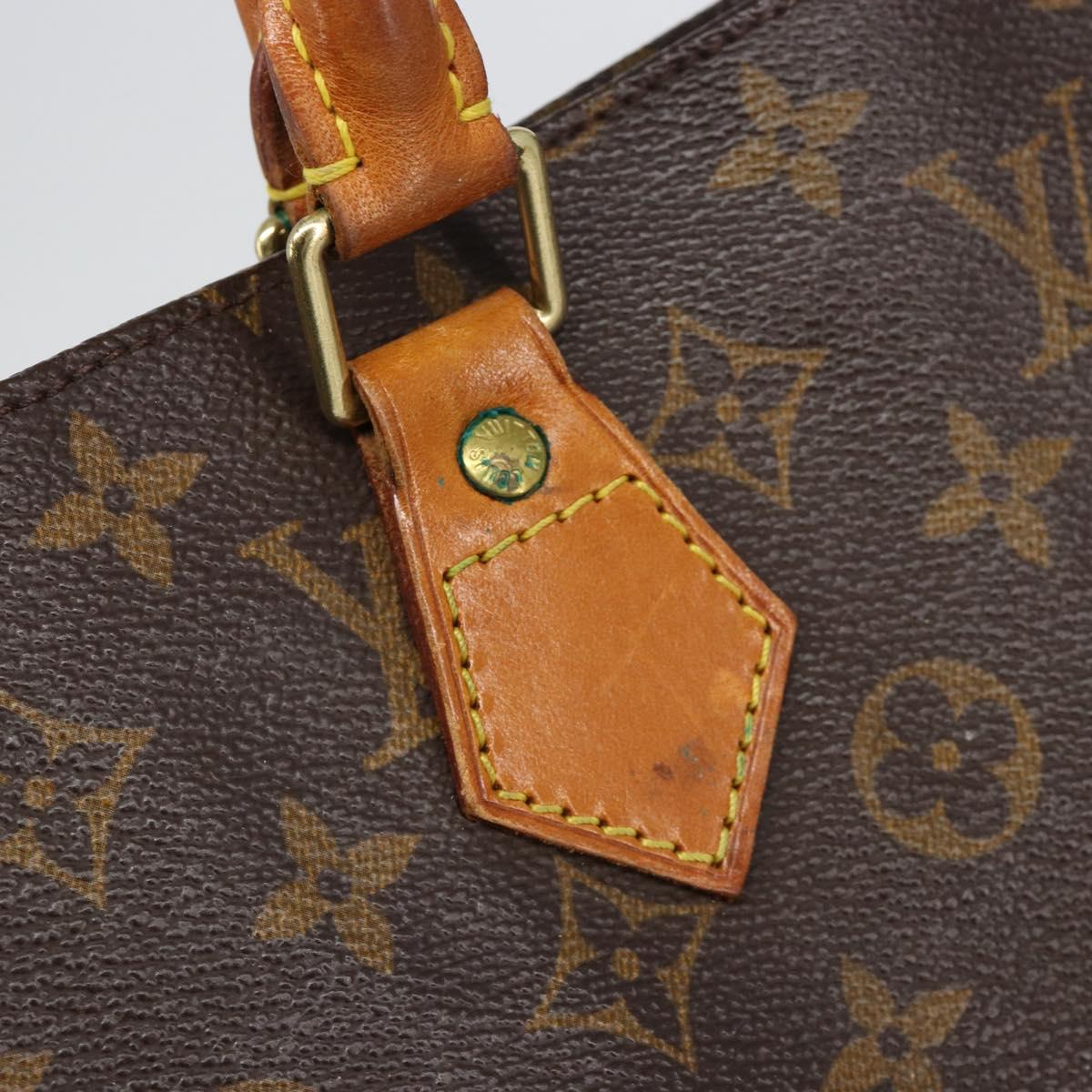 LOUIS VUITTON Monogram Sac Plat Hand Bag M51140 LV Auth 109668
