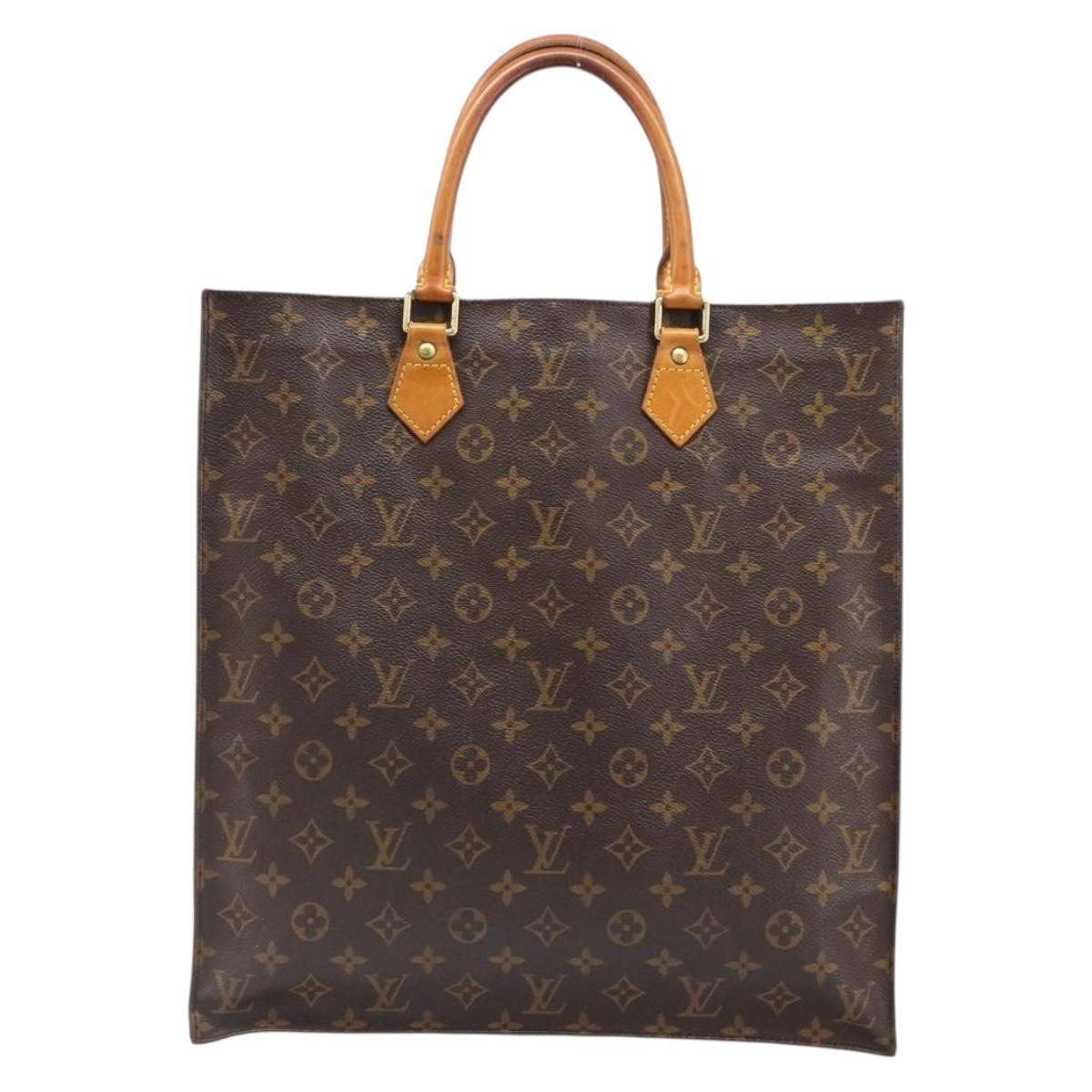 LOUIS VUITTON Monogram Sac Plat Hand Bag M51140 LV Auth 109668