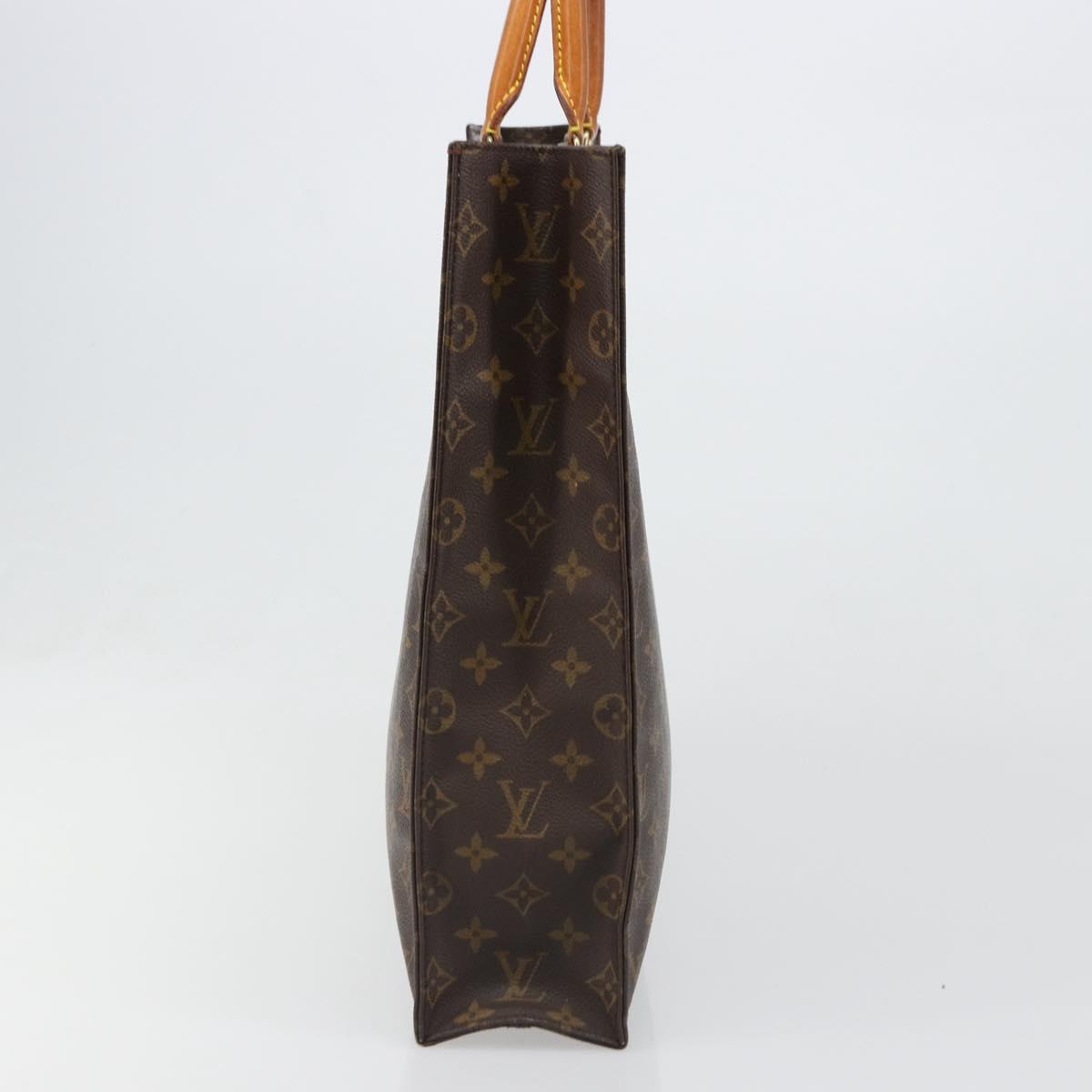 LOUIS VUITTON Monogram Sac Plat Hand Bag M51140 LV Auth 109668