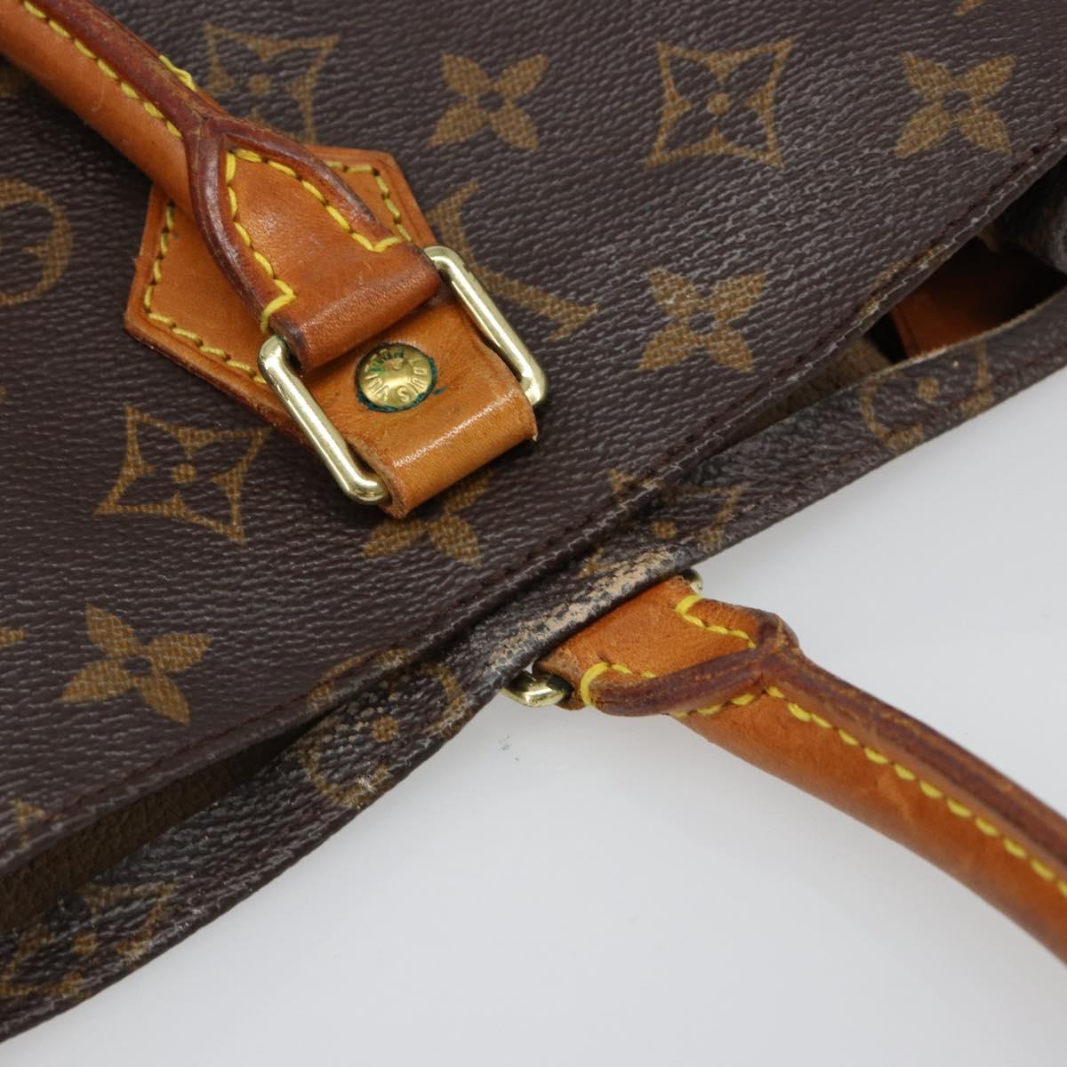 LOUIS VUITTON Monogram Sac Plat Hand Bag M51140 LV Auth 109668