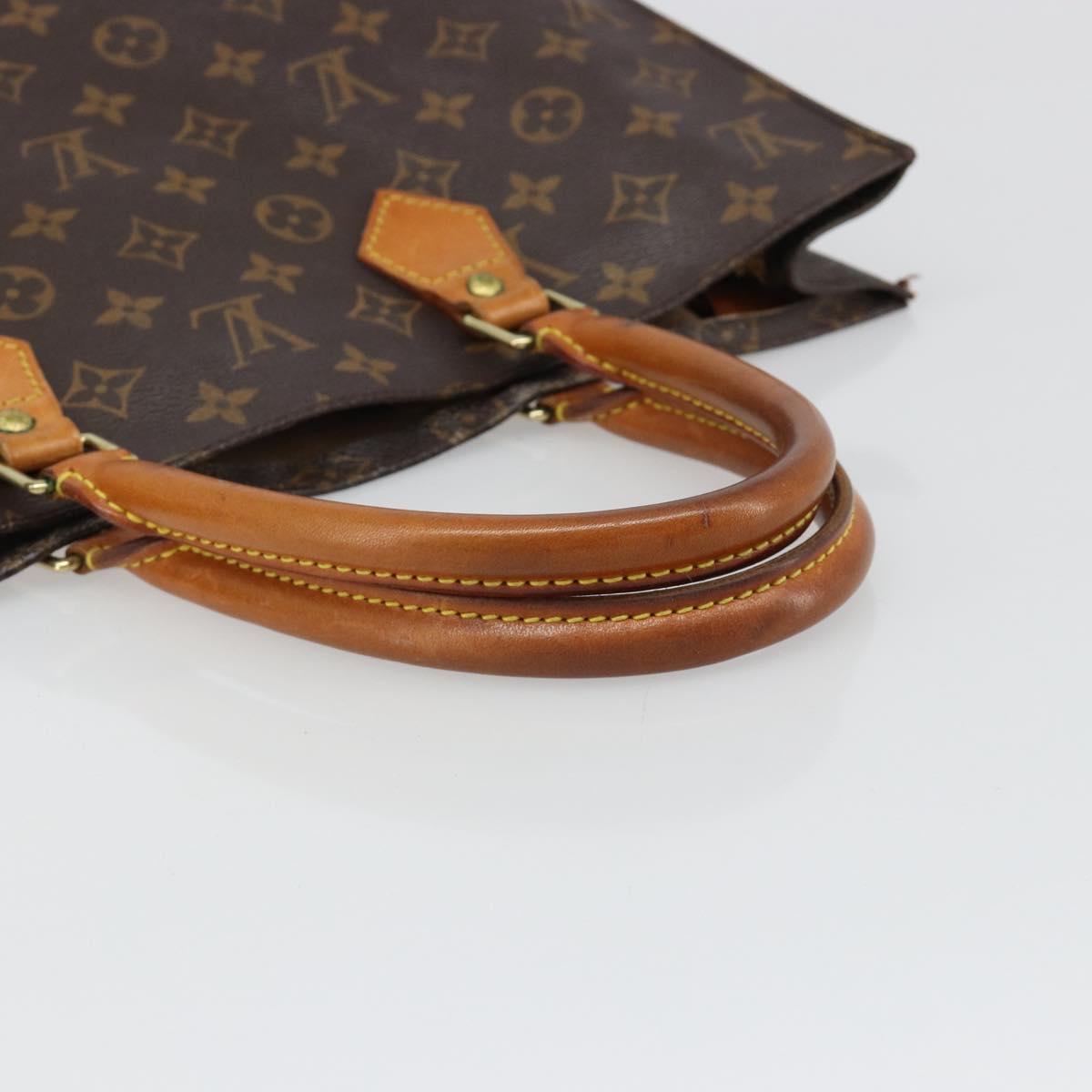 LOUIS VUITTON Monogram Sac Plat Hand Bag M51140 LV Auth 109668