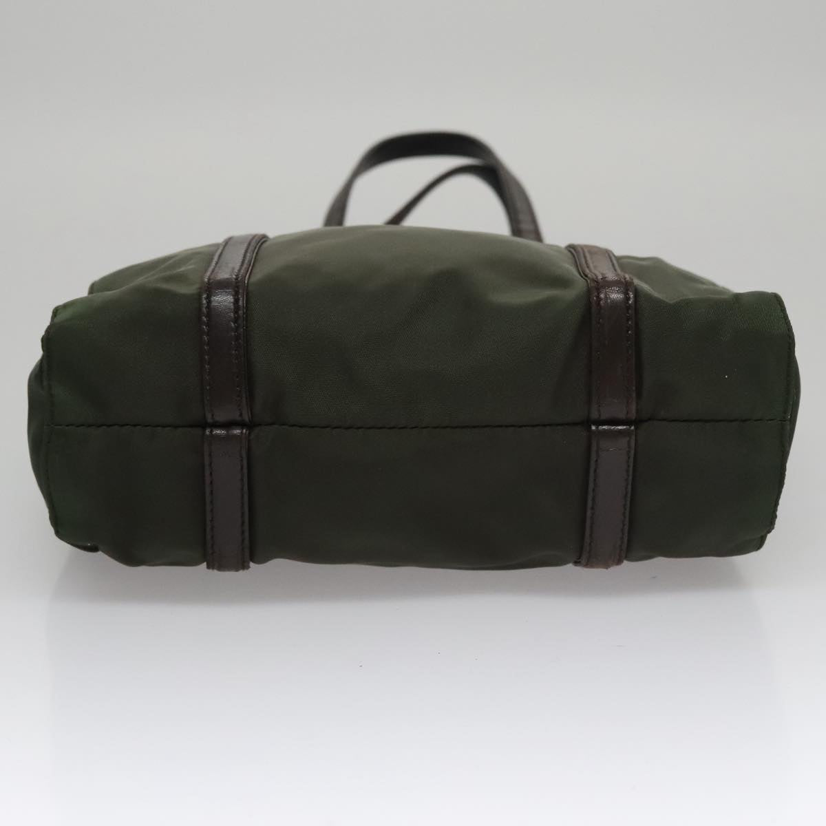 PRADA Hand Bag Nylon Khaki Auth 109677