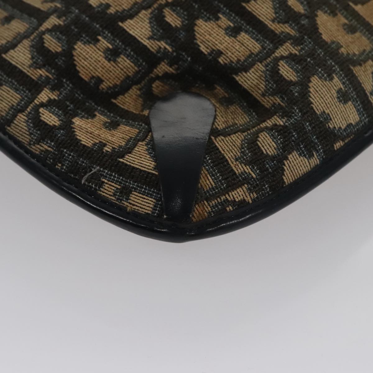 Christian Dior Trotter Canvas Shoulder Bag Navy Auth 109698